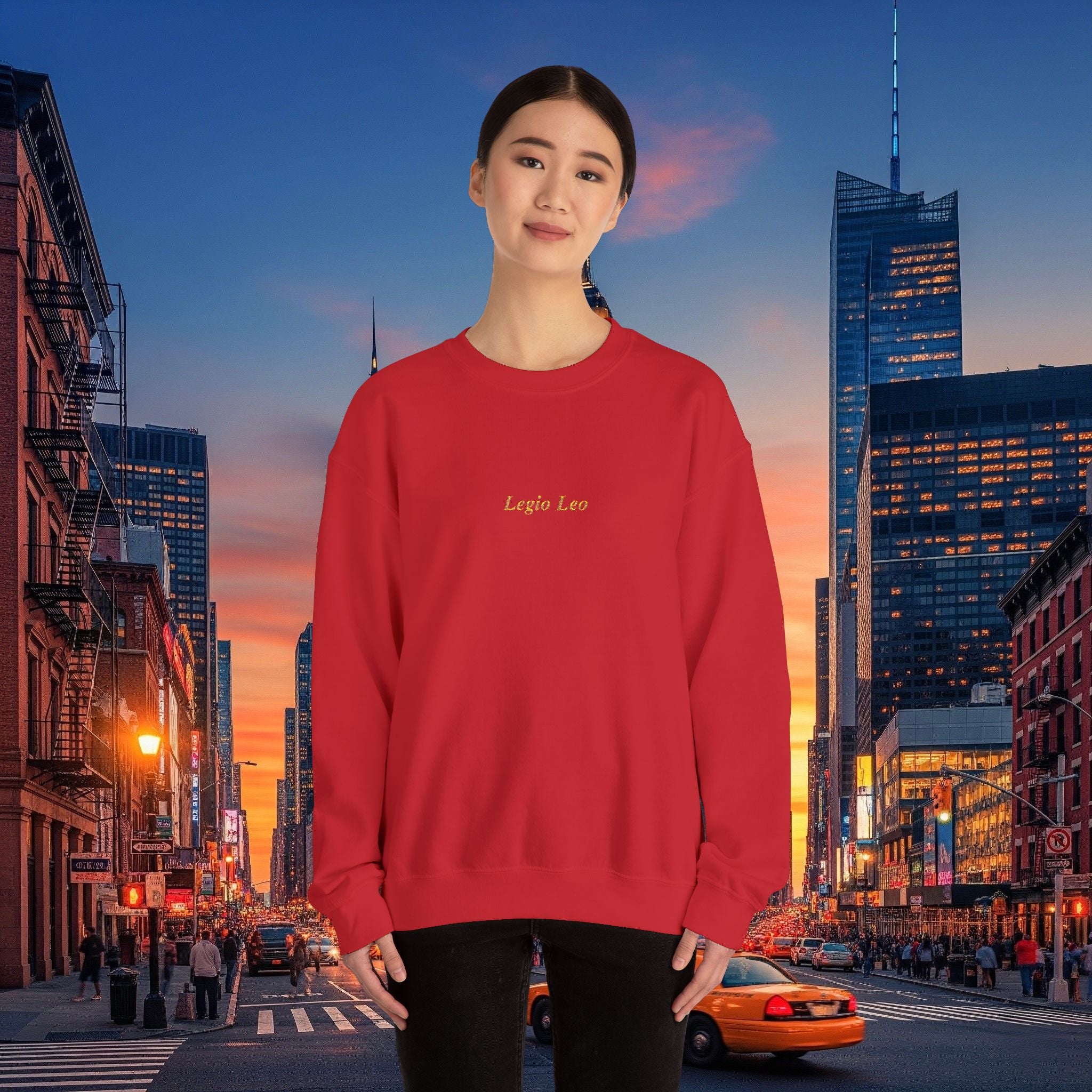 Legio Leo Crewneck Sweatshirt | Legio Leo Design Embroidered