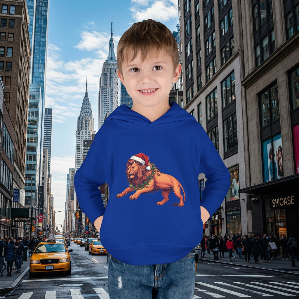 Christmas Legio Leo’s Toddler Pullover Fleece Hoodie (Grown Lion)