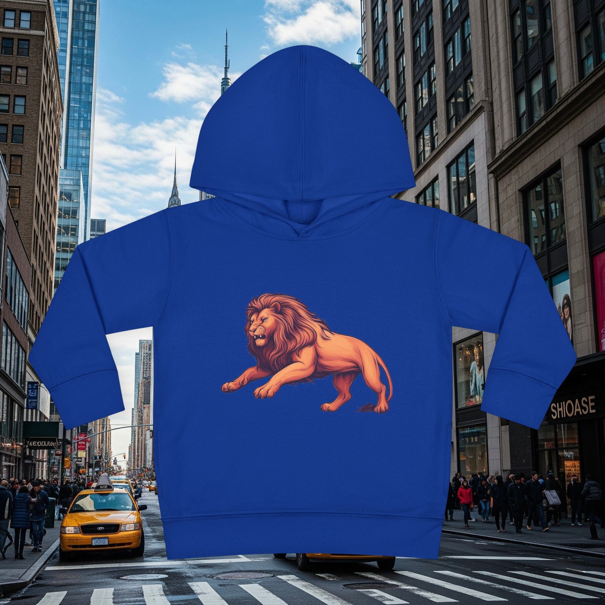 Legio Leo’s Toddler Pullover Fleece Hoodie (Grown Lion)