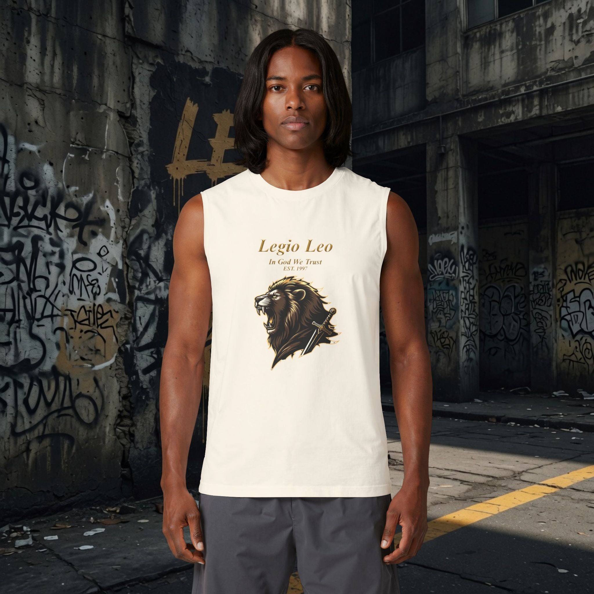 Legio Leo Roaring Lion Muscle Tank — Bold Warrior Lion Athletic Tank Top