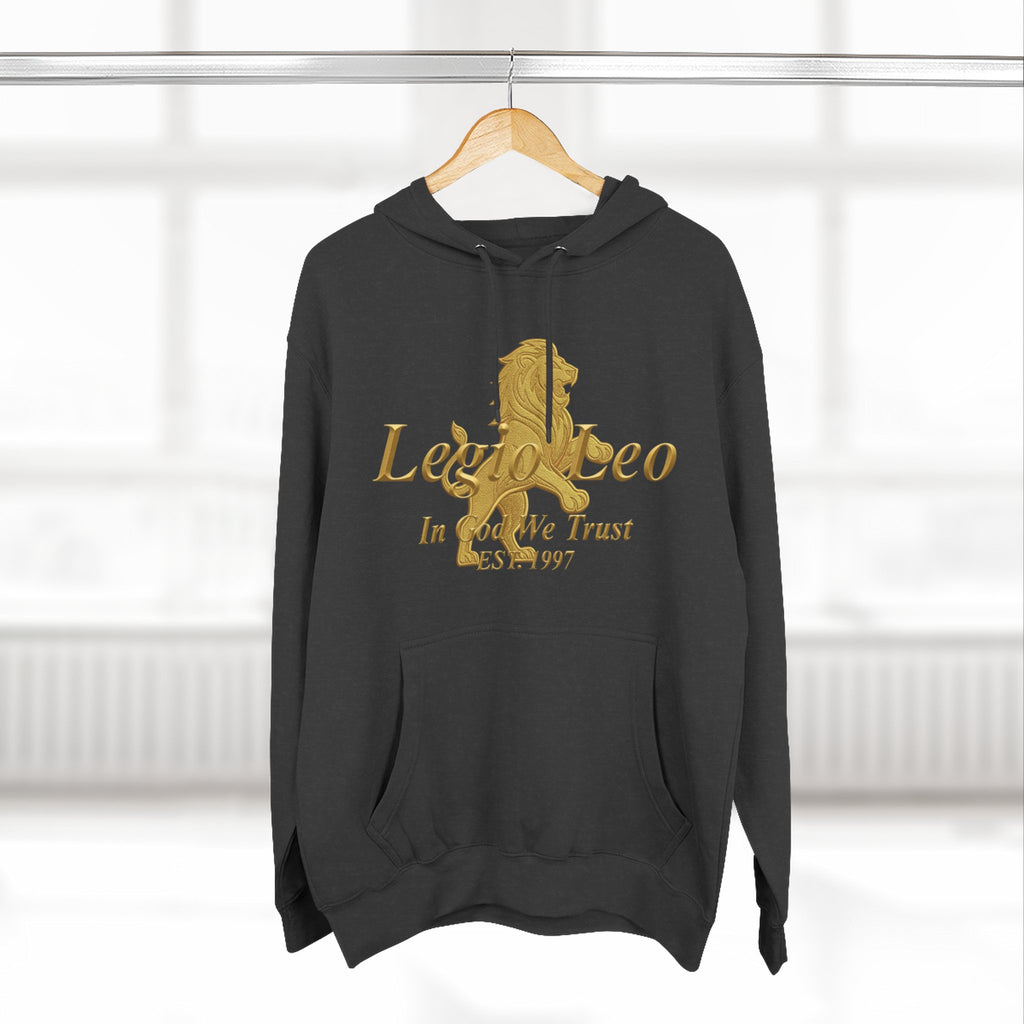 Legio Leo Golden Edition Fleece Hoodie – Minimal Gold Script Pullover
