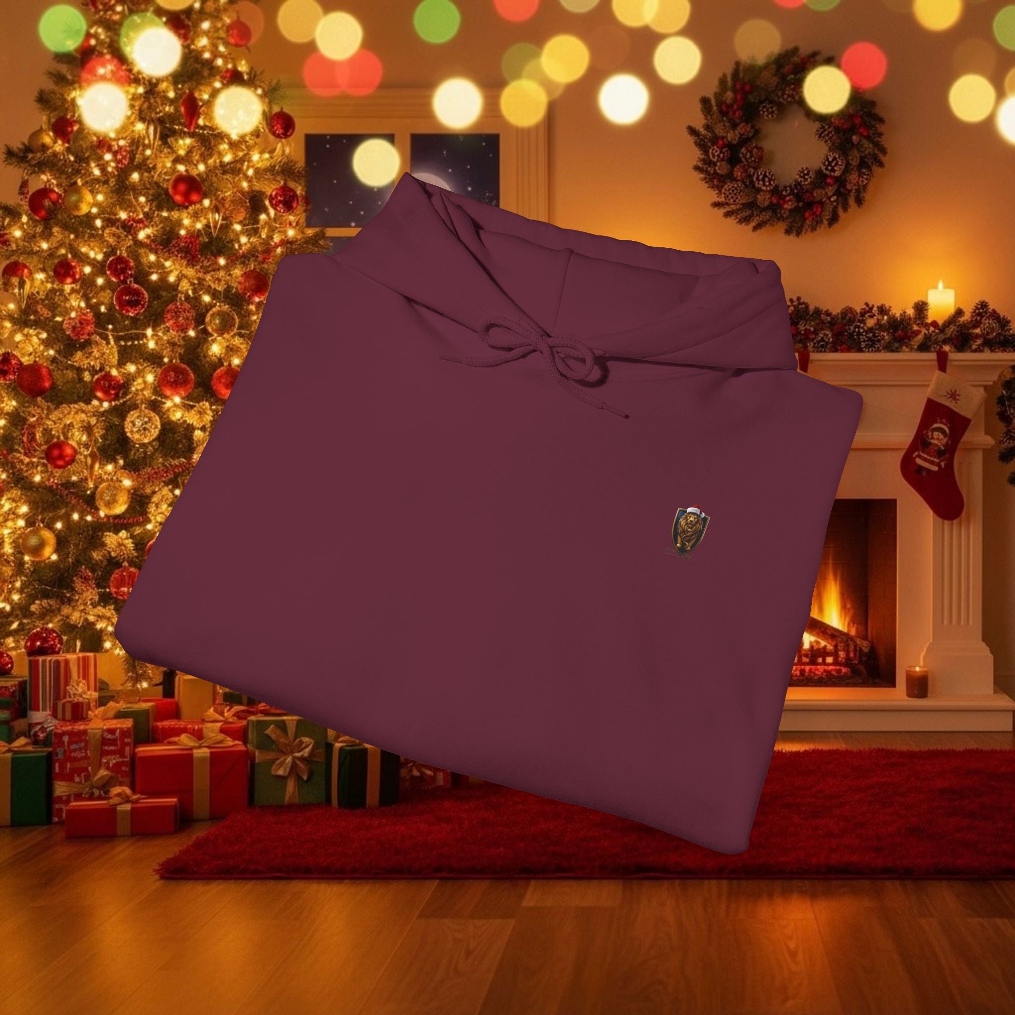 Christmas Holiday DZ Royal Cozy Unisex Hooded Sweatshirt