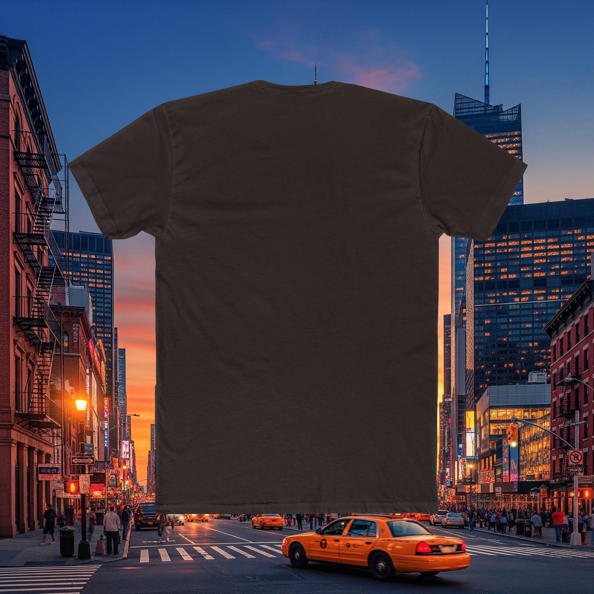 Classic Cotton Tee — Minimal Everyday Crew Shirt | Cherry Blossom Design
