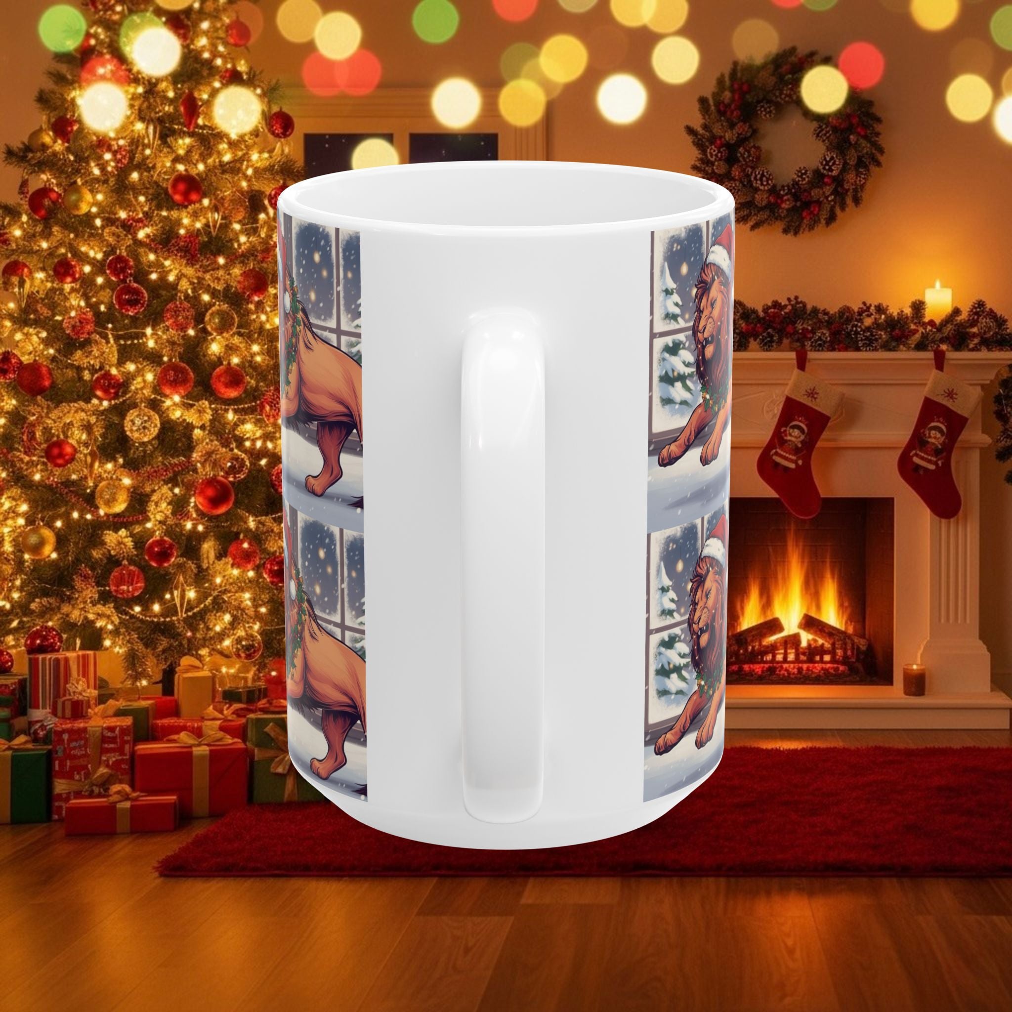 Legio Leo by DZ Royal Christmas Holiday Ceramic Mug, (11oz, 15oz)