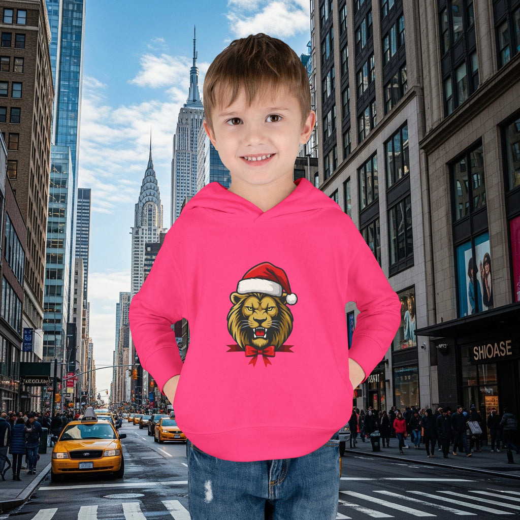 Christmas Legio Leo’s Toddler Pullover Fleece Hoodie (Grown Lion)