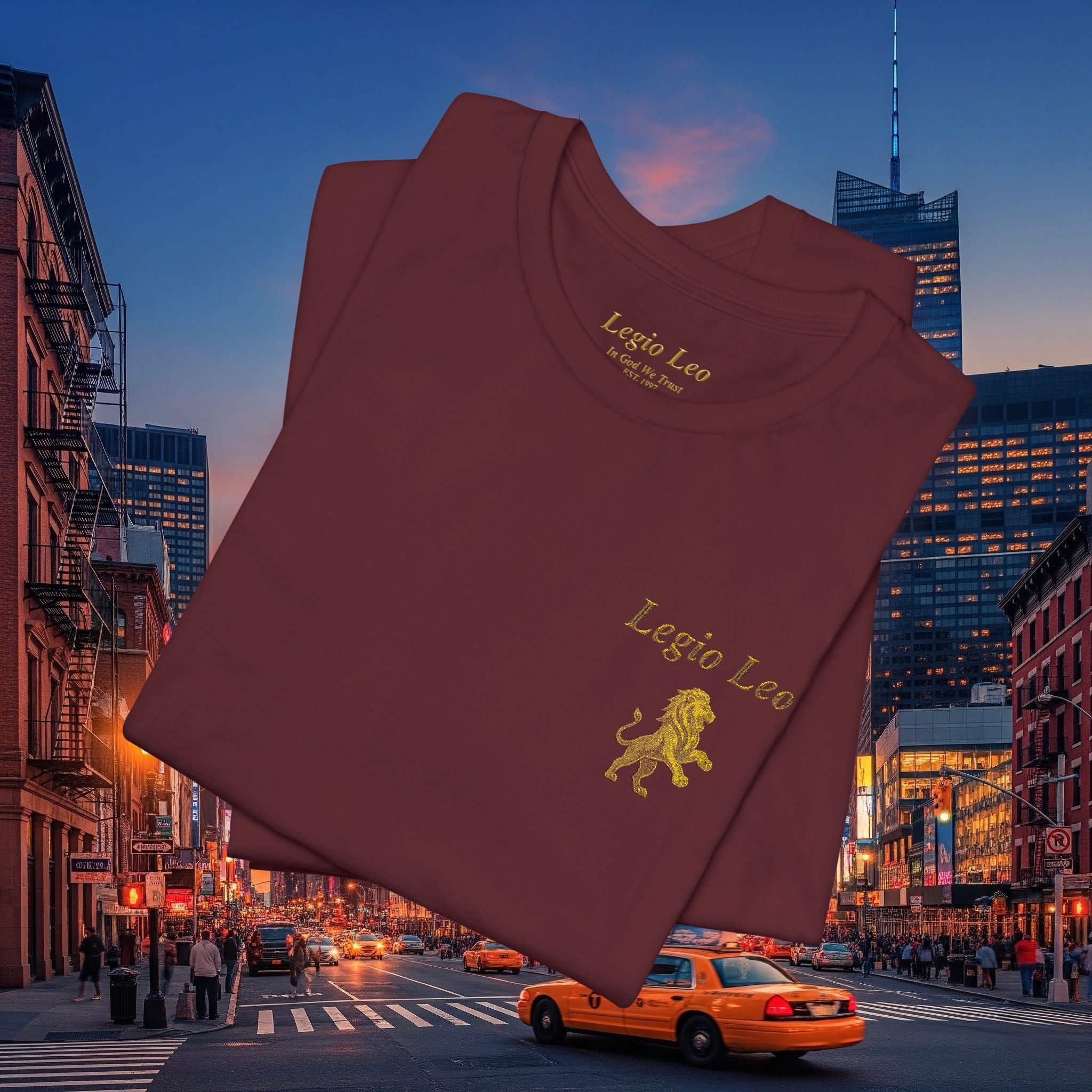 Legio Leo — Legio Leo & Golden Lion Embroidered Short Sleeve T-Shirt