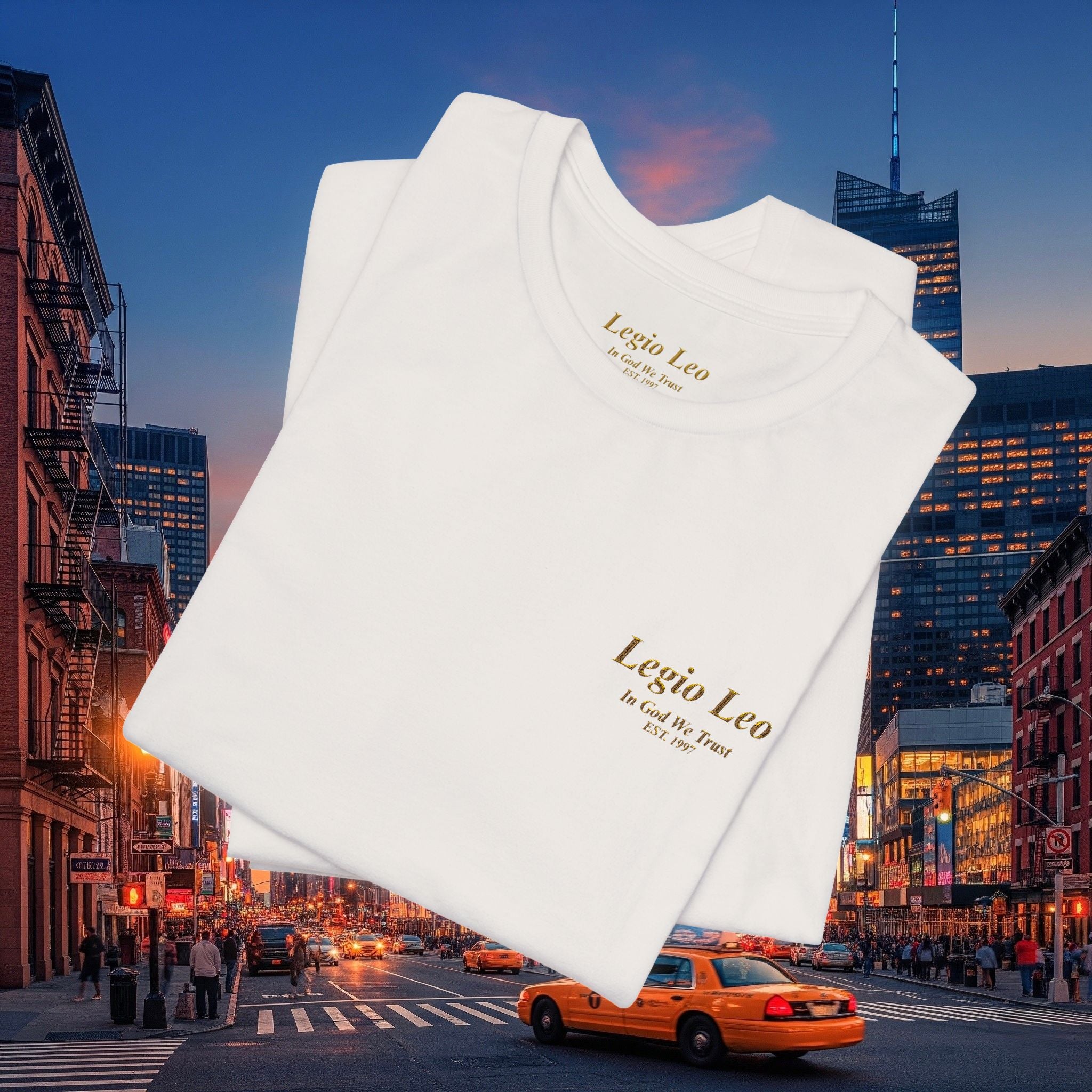 Legio Leo Tee — Embroidered (In God We Trust) Short Sleeve T-Shirt