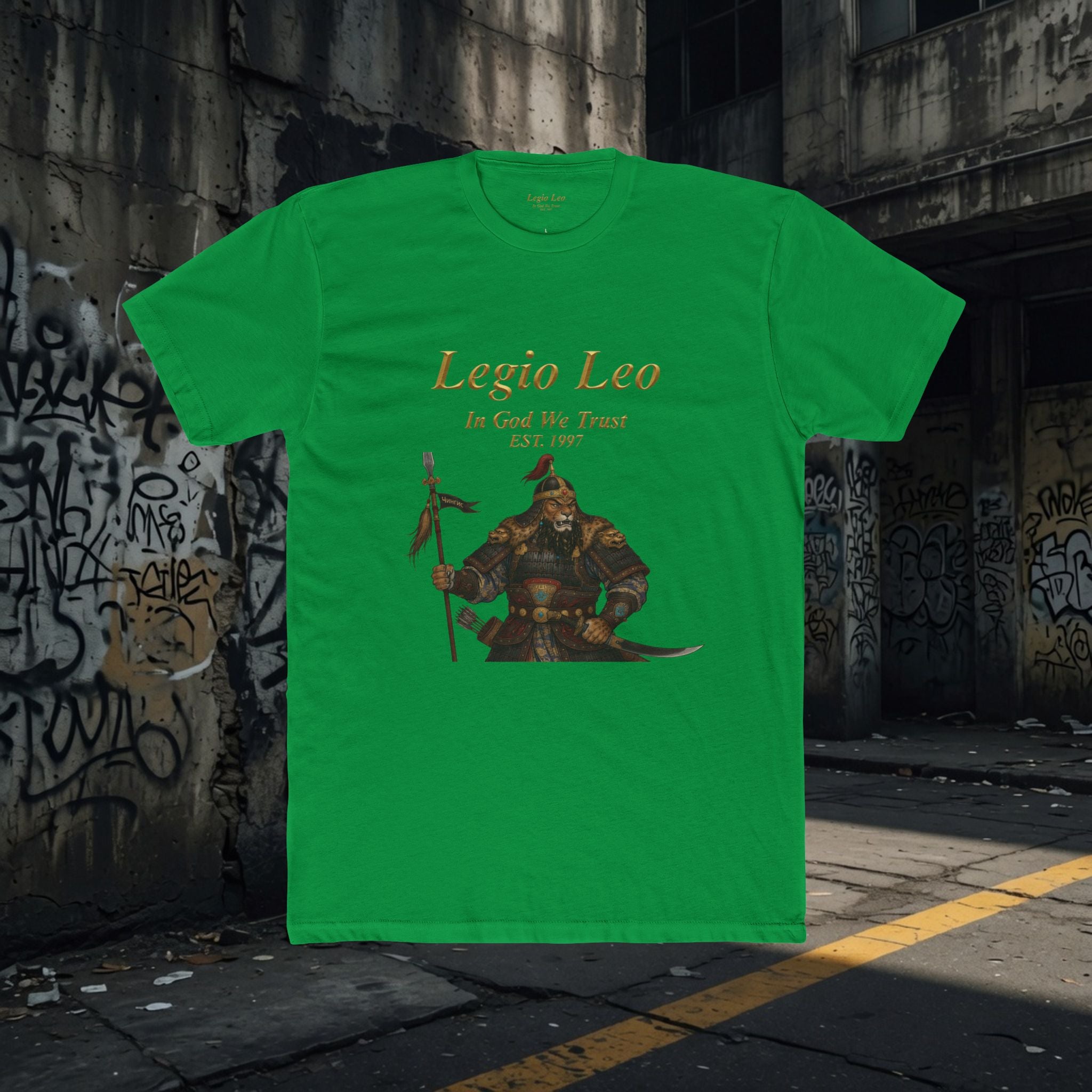 Legio Leo Warrior T-Shirt – “In God We Trust” Mongol Inspired Fighter Tee