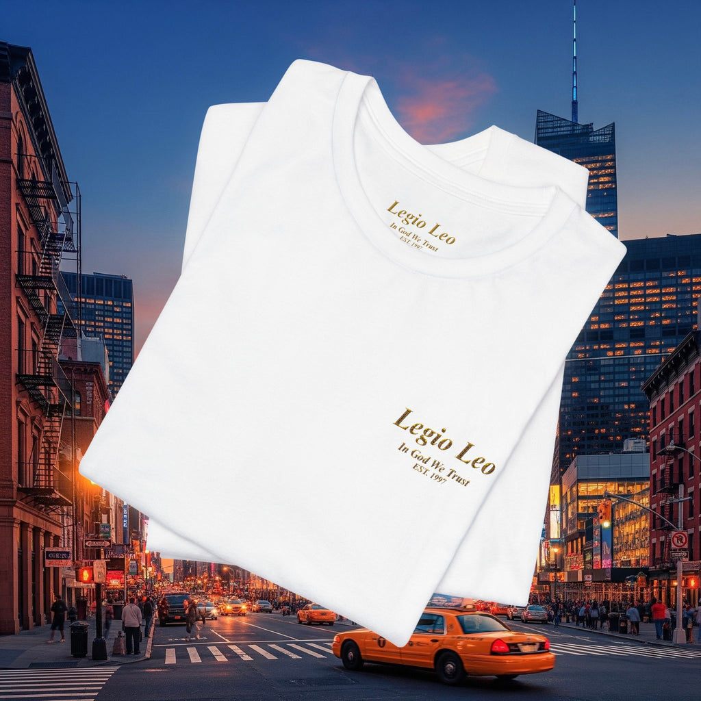 Legio Leo Tee — Embroidered (In God We Trust) Short Sleeve T-Shirt