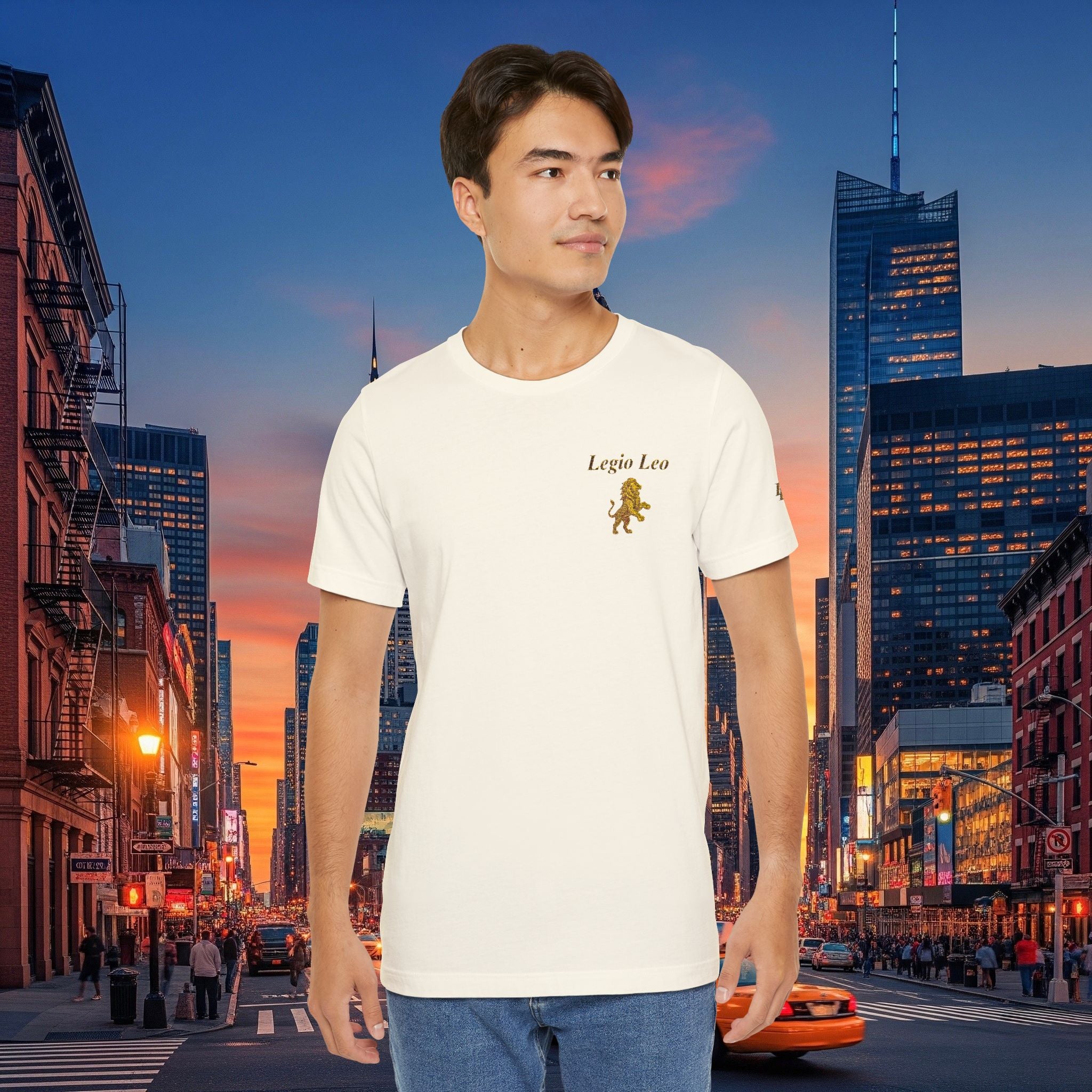 Legio Leo — Legio Leo & Golden Lion Embroidered Short Sleeve T-Shirt