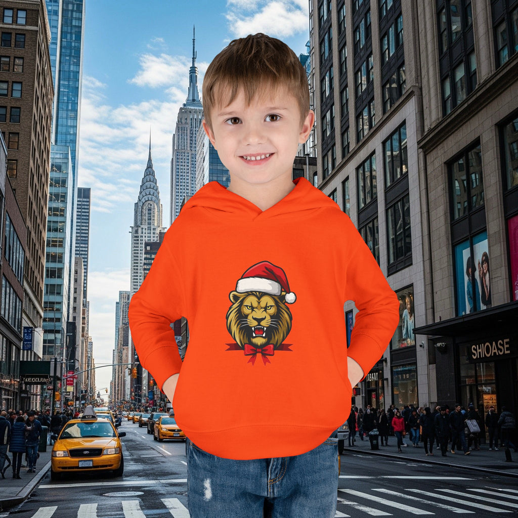 Christmas Legio Leo’s Toddler Pullover Fleece Hoodie (Grown Lion)