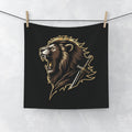 Lion Warrior Face Towel — Bold Roaring Lion Graphic Towel