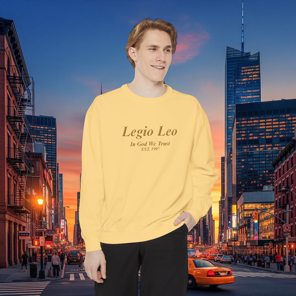 Legio Leo Sweatshirt – Minimal Gold Script Brothers 4 Life  Crewneck
