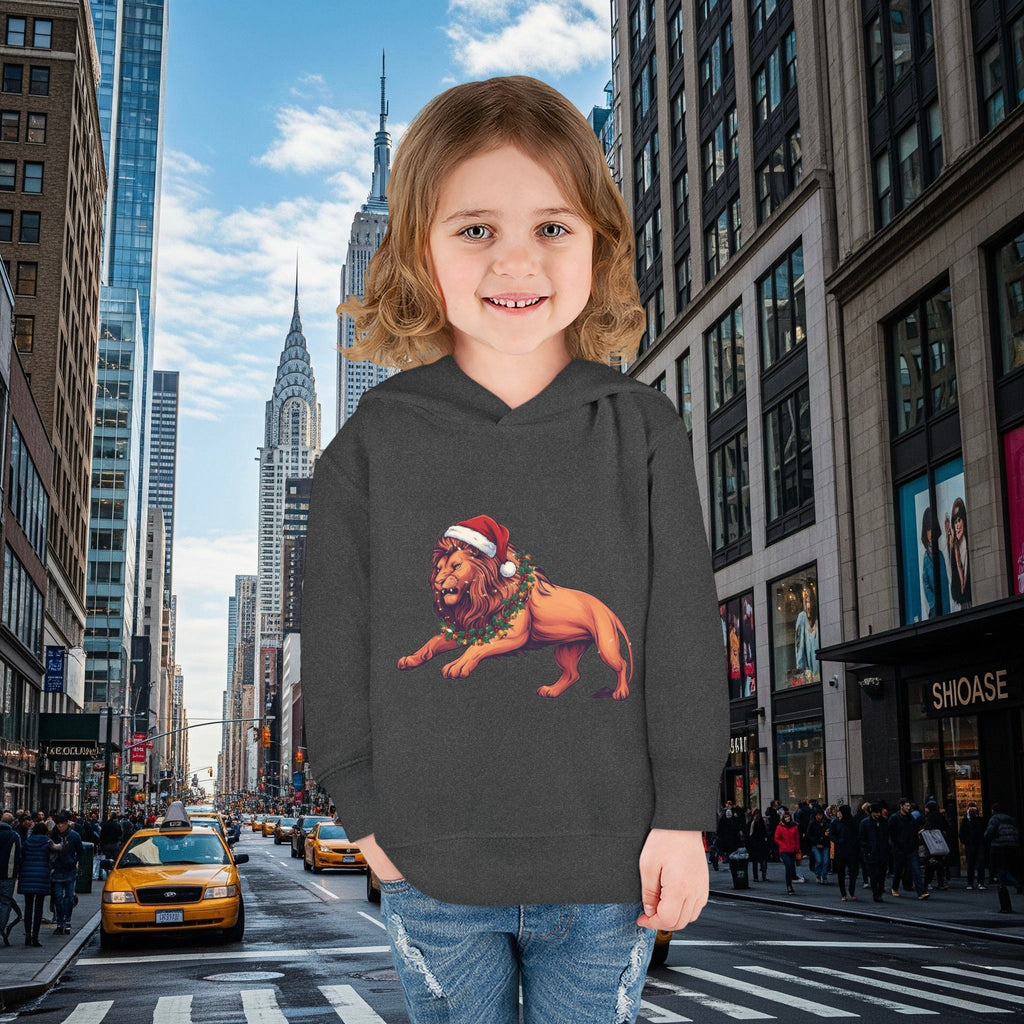 Christmas Legio Leo’s Toddler Pullover Fleece Hoodie (Grown Lion)