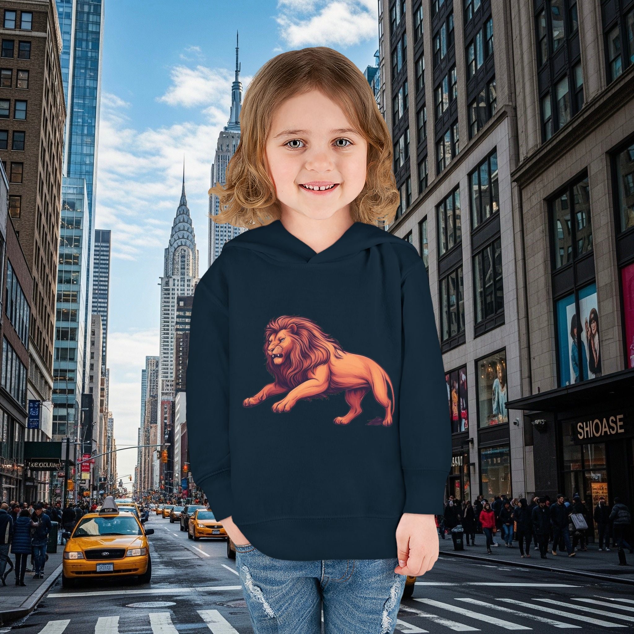 Legio Leo’s Toddler Pullover Fleece Hoodie (Grown Lion)