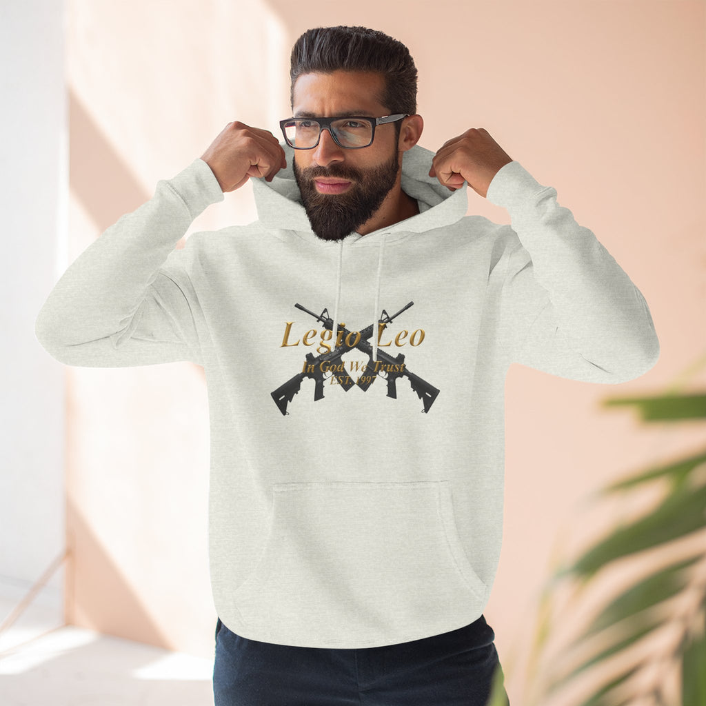 Legio Leo Warrior Fleece Hoodie – Minimal Gold Script Pullover