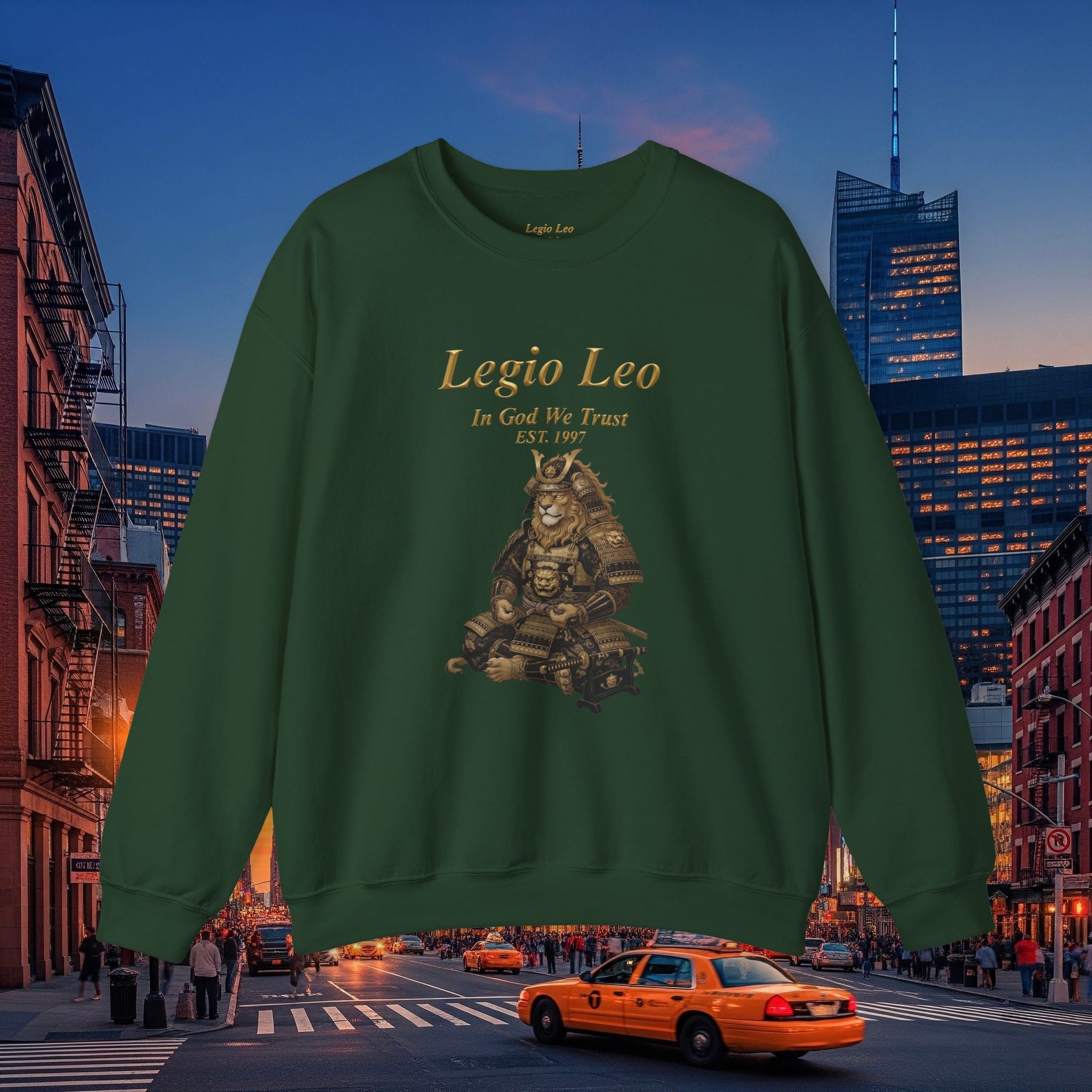 Legio Leo Cozy Crewneck Sweatshirt | Peaceful Samurai Warrior