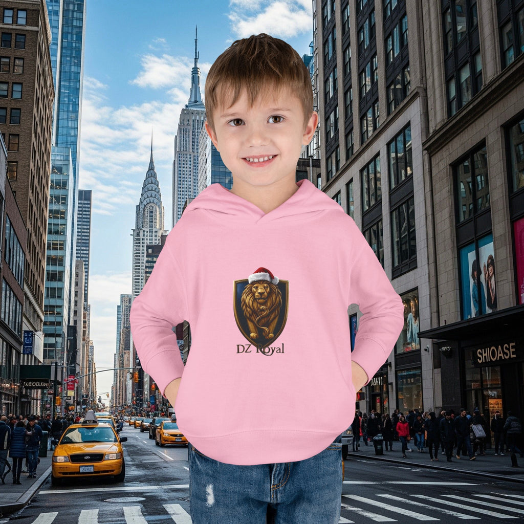 DZ Royal Christmas Toddler Pullover Fleece Hoodie (Grown Lion)
