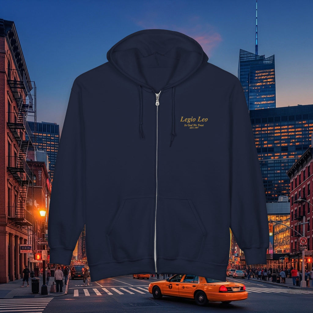 Legio Leo Zip Hoodie — Warrior Full-Zip Sweatshirt