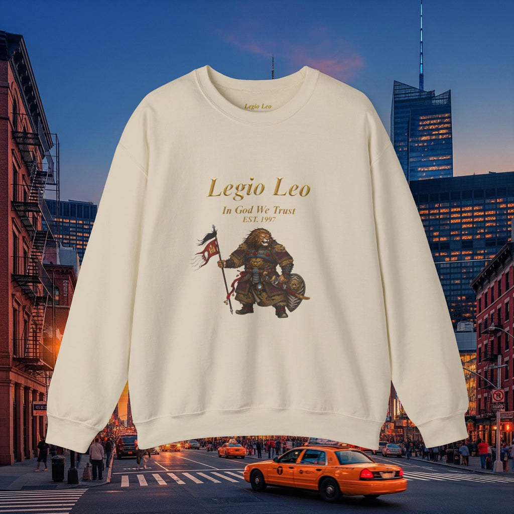 Legio Leo Cozy Crewneck Sweatshirt | Mongol Warrior Design