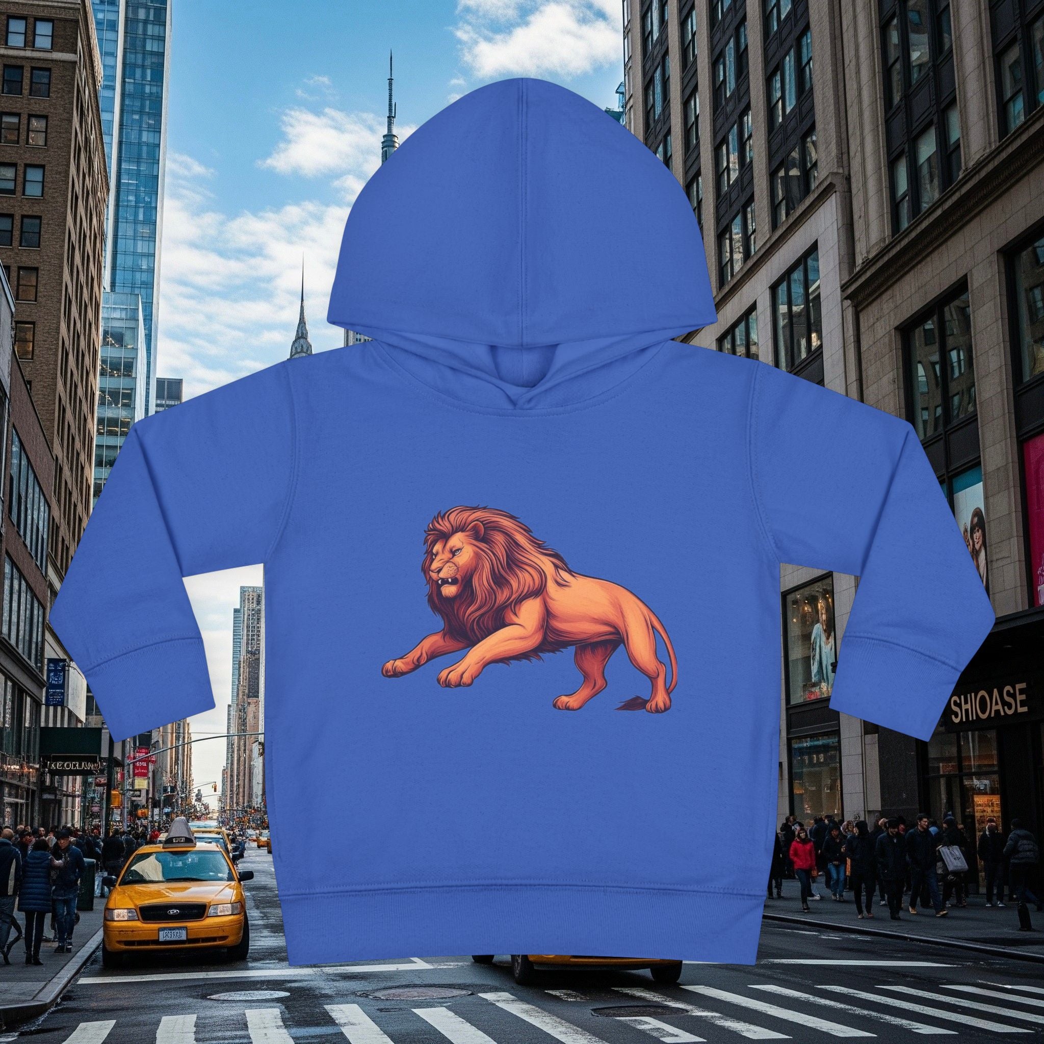 Legio Leo’s Toddler Pullover Fleece Hoodie (Grown Lion)