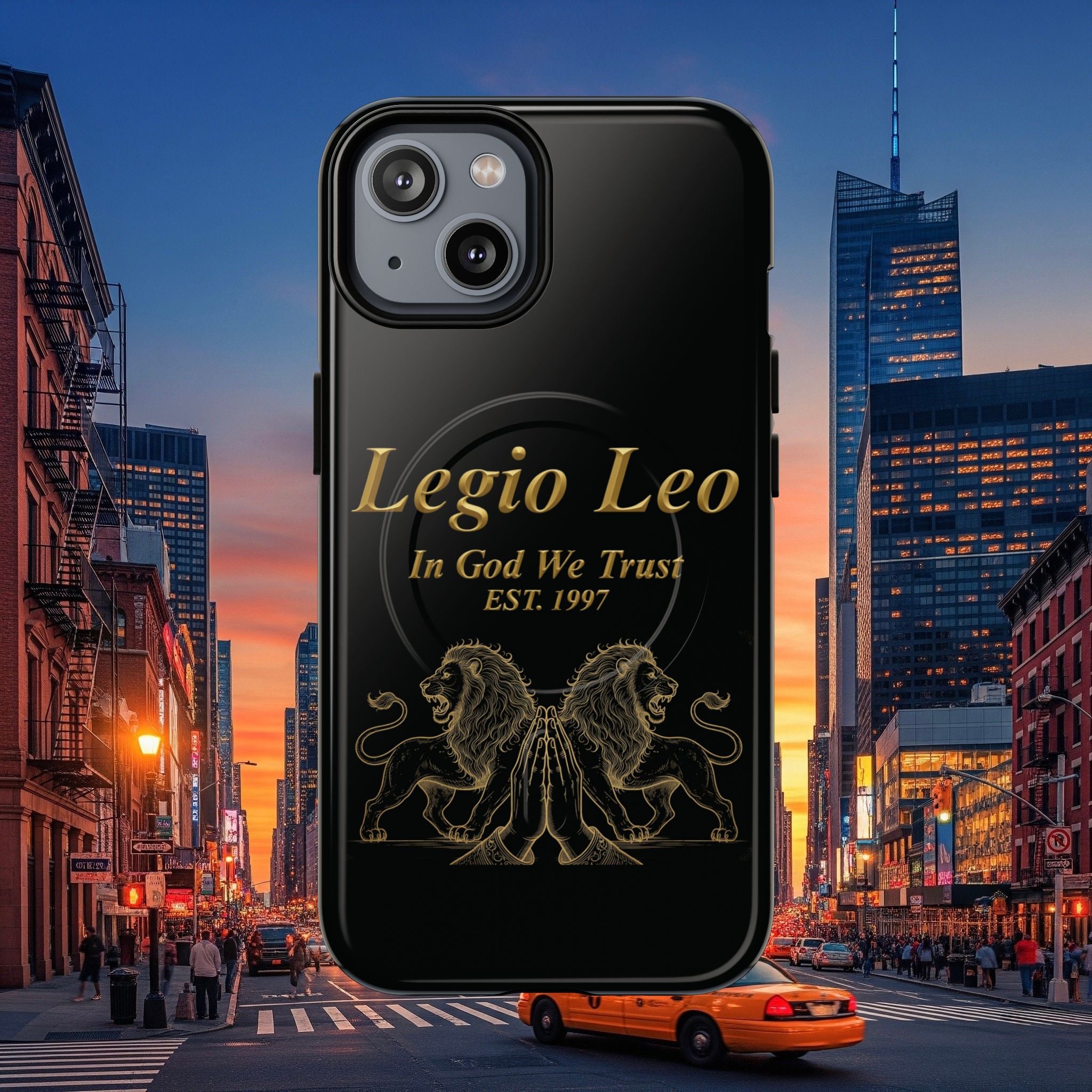 Tough Magnetic Phone Cases - Embrace Strength and Style, Legio Leo Design, Durable Protection