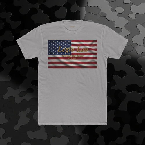 American Flag "Liberty" Tee — Vintage Patriotic Cotton T-Shirt