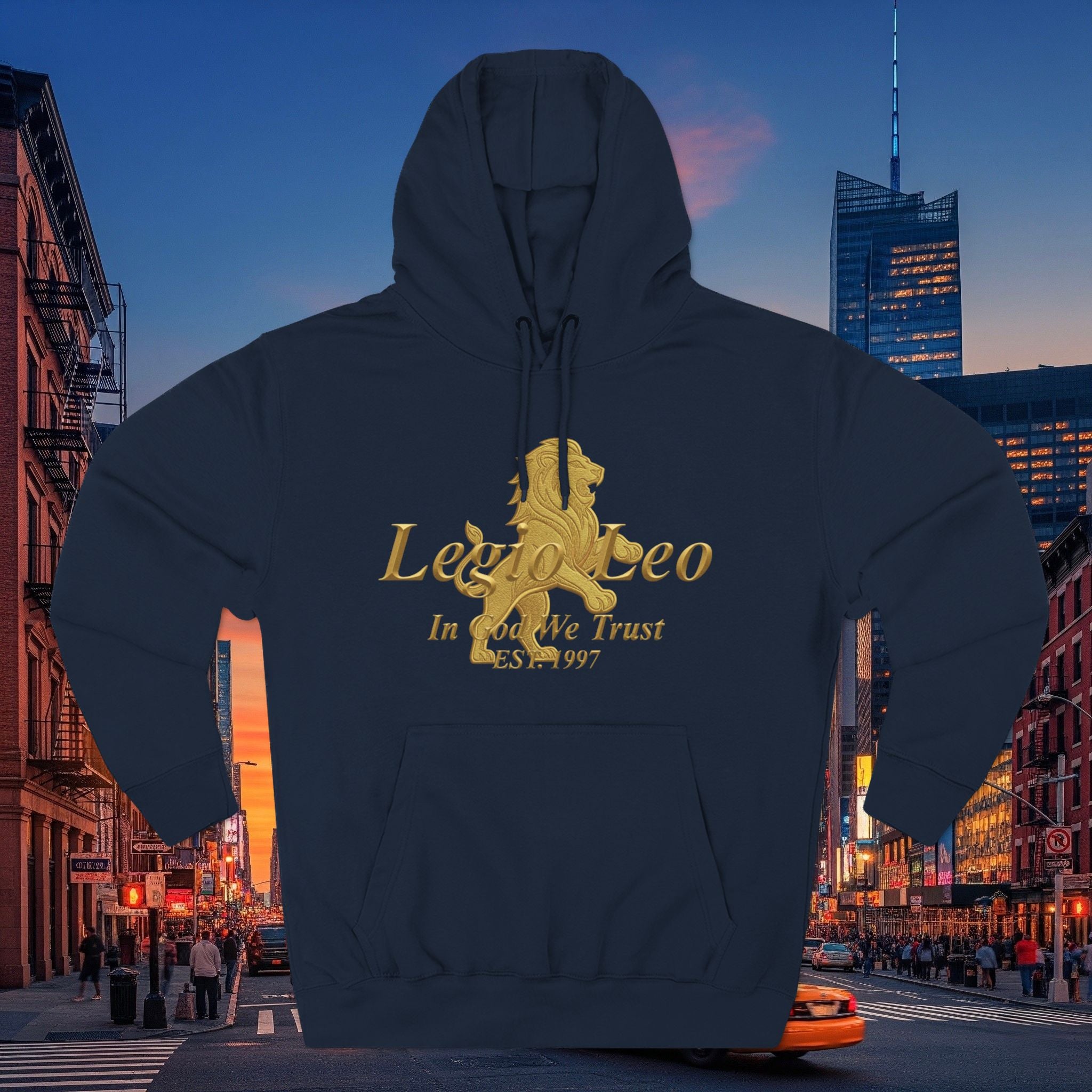 Legio Leo Golden Edition Fleece Hoodie – Minimal Gold Script Pullover