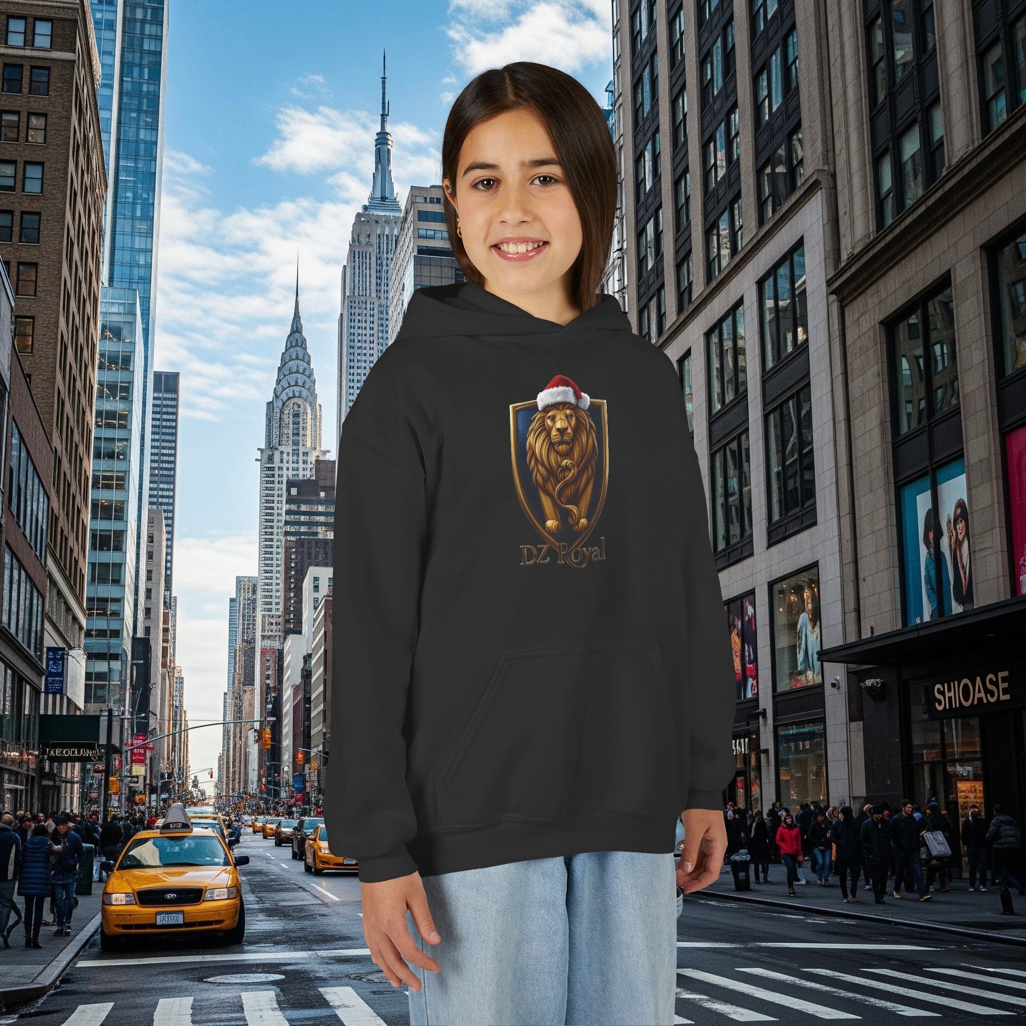 DZ Royal’s Christmas Youth Hoodie (Grown Lion)