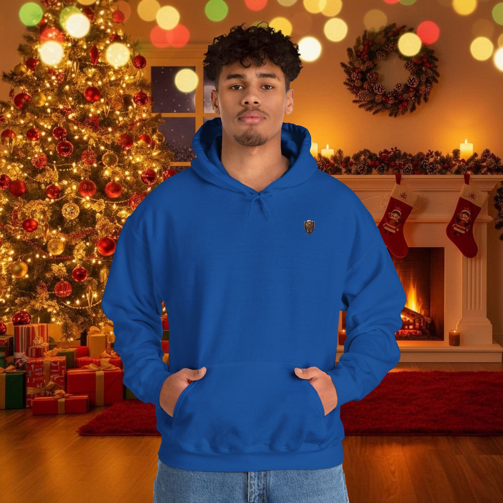 Christmas Holiday DZ Royal Cozy Unisex Hooded Sweatshirt