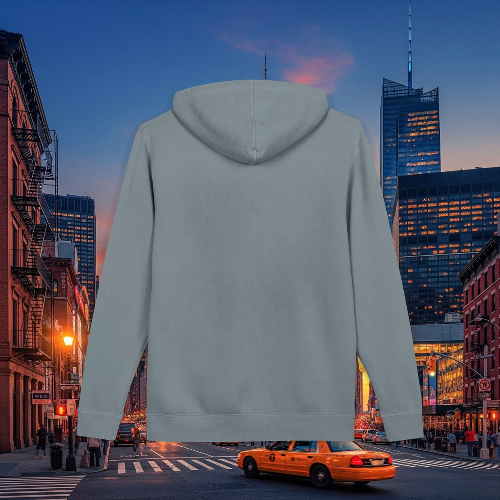 Minimal Olive Pigment-Dyed Hoodie — Subtle Script "Legio Leo" Design