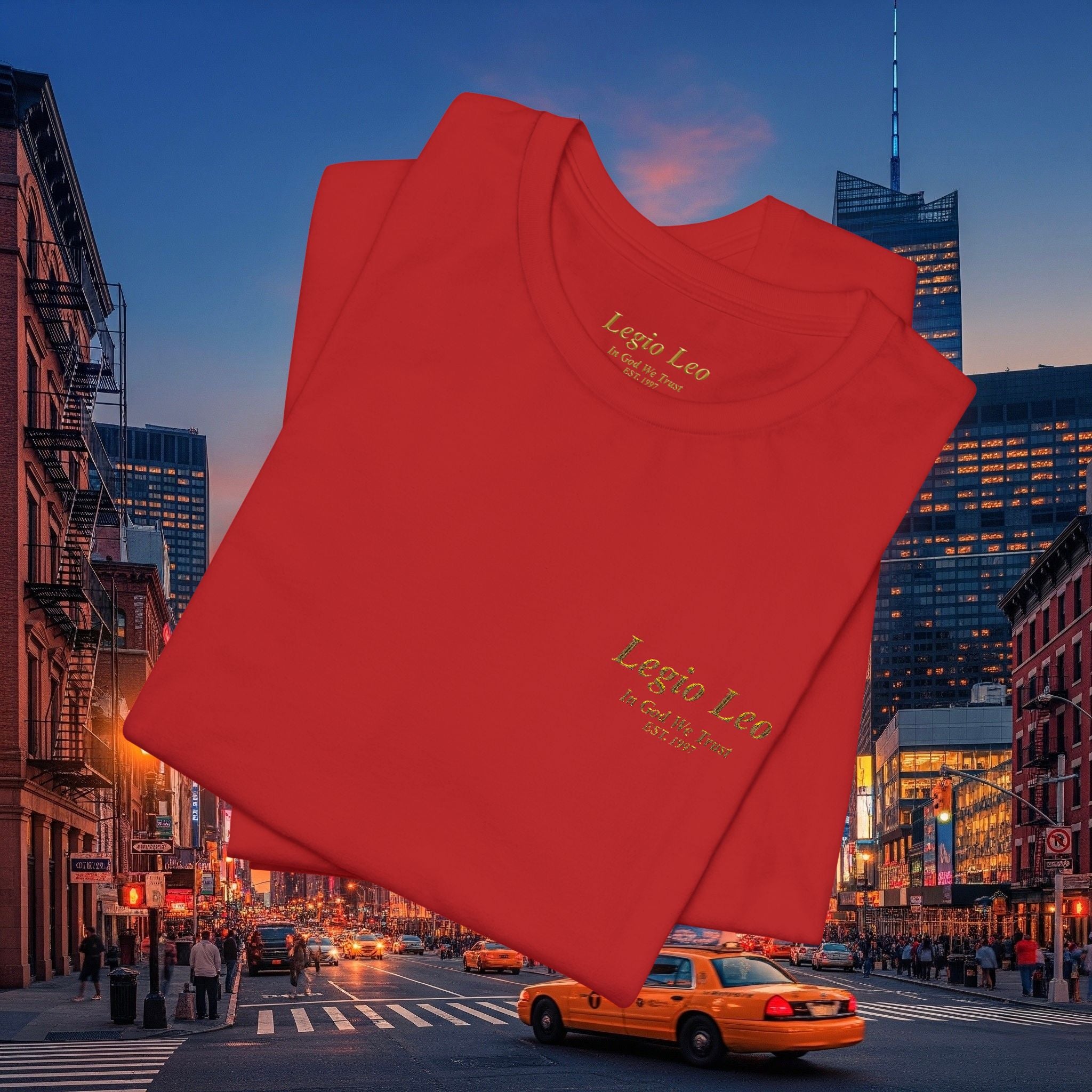 Legio Leo Tee — Embroidered (In God We Trust) Short Sleeve T-Shirt