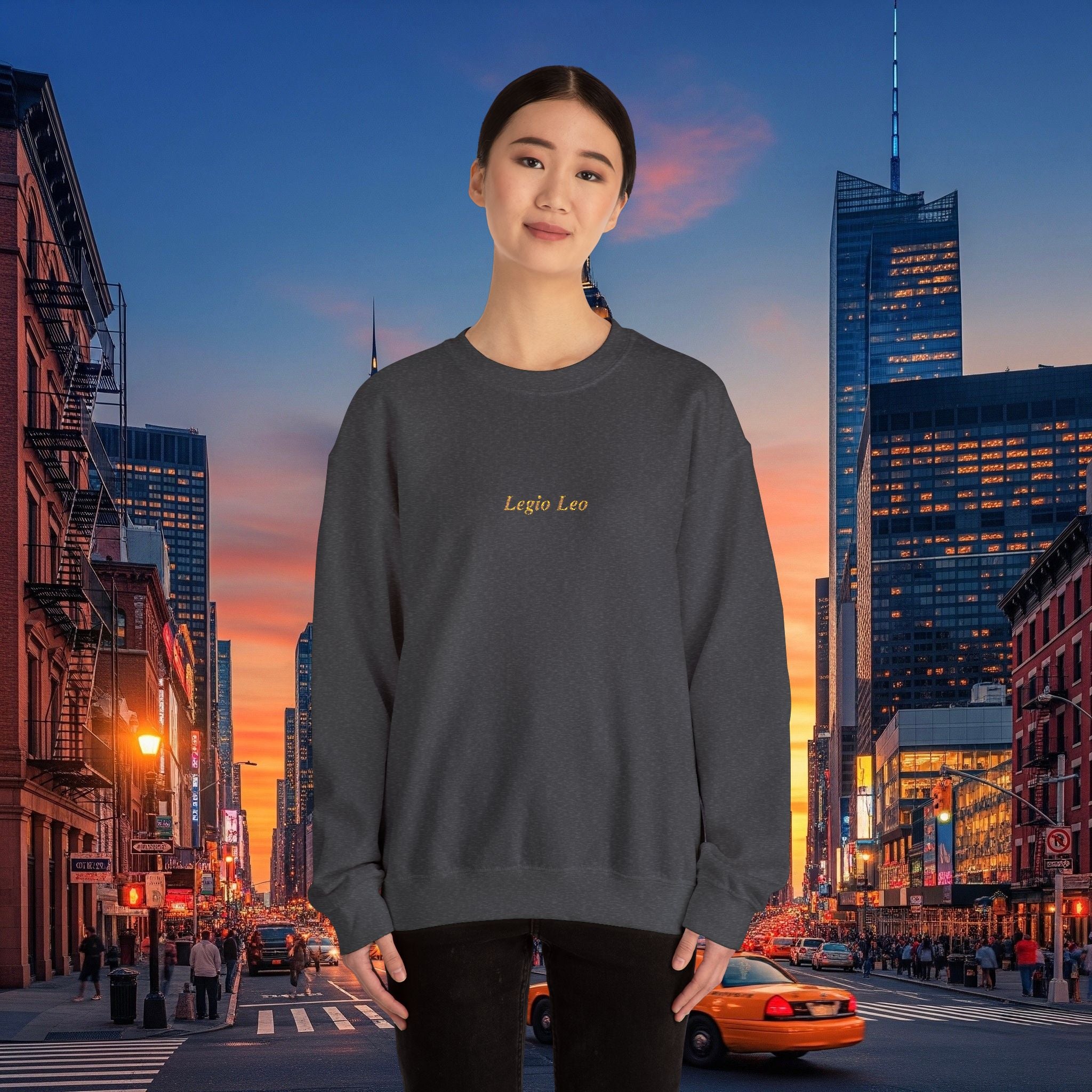 Legio Leo Crewneck Sweatshirt | Legio Leo Design Embroidered