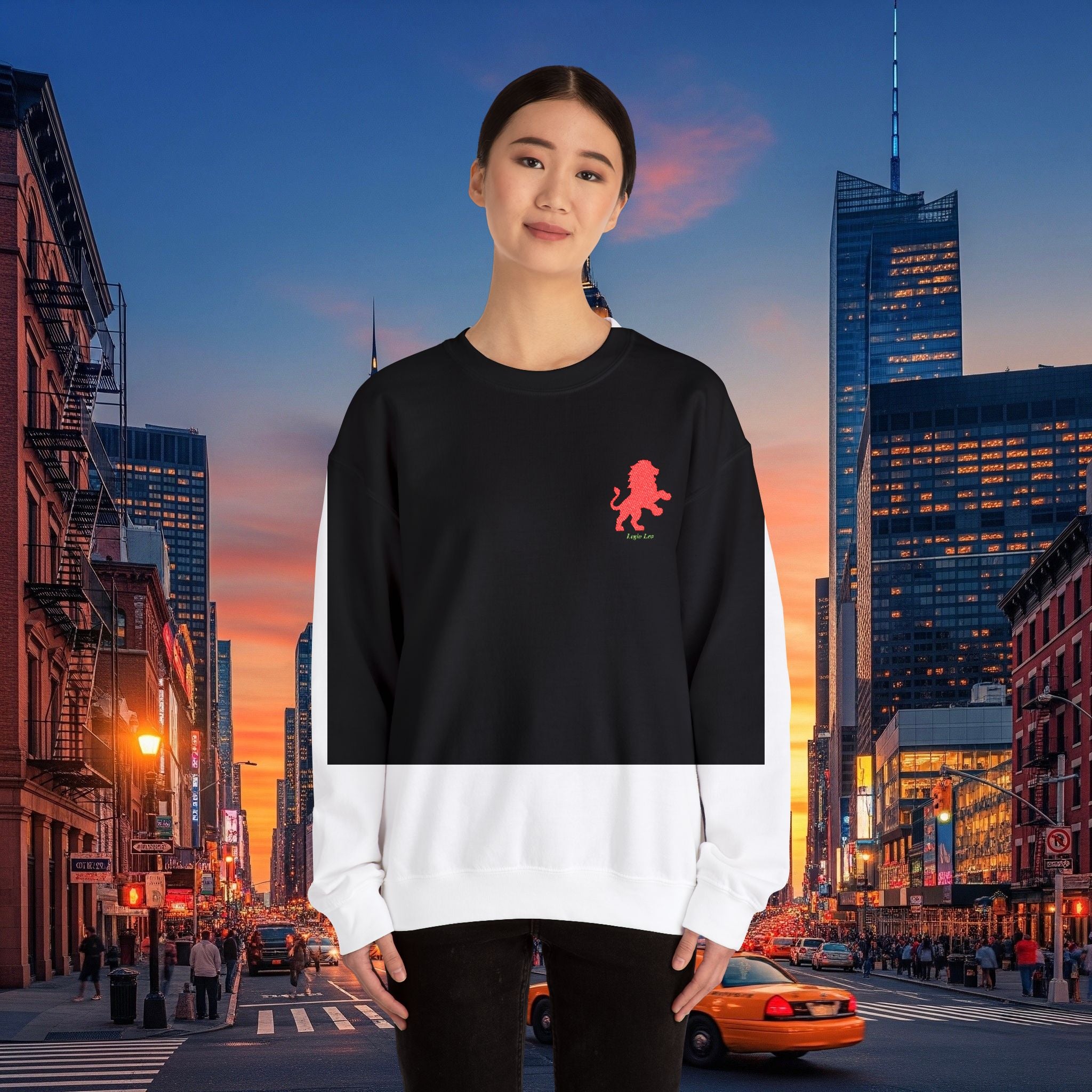 Legio Leo by DZ Royal Crewneck Sweatshirt | Mighty Lion Embroidered