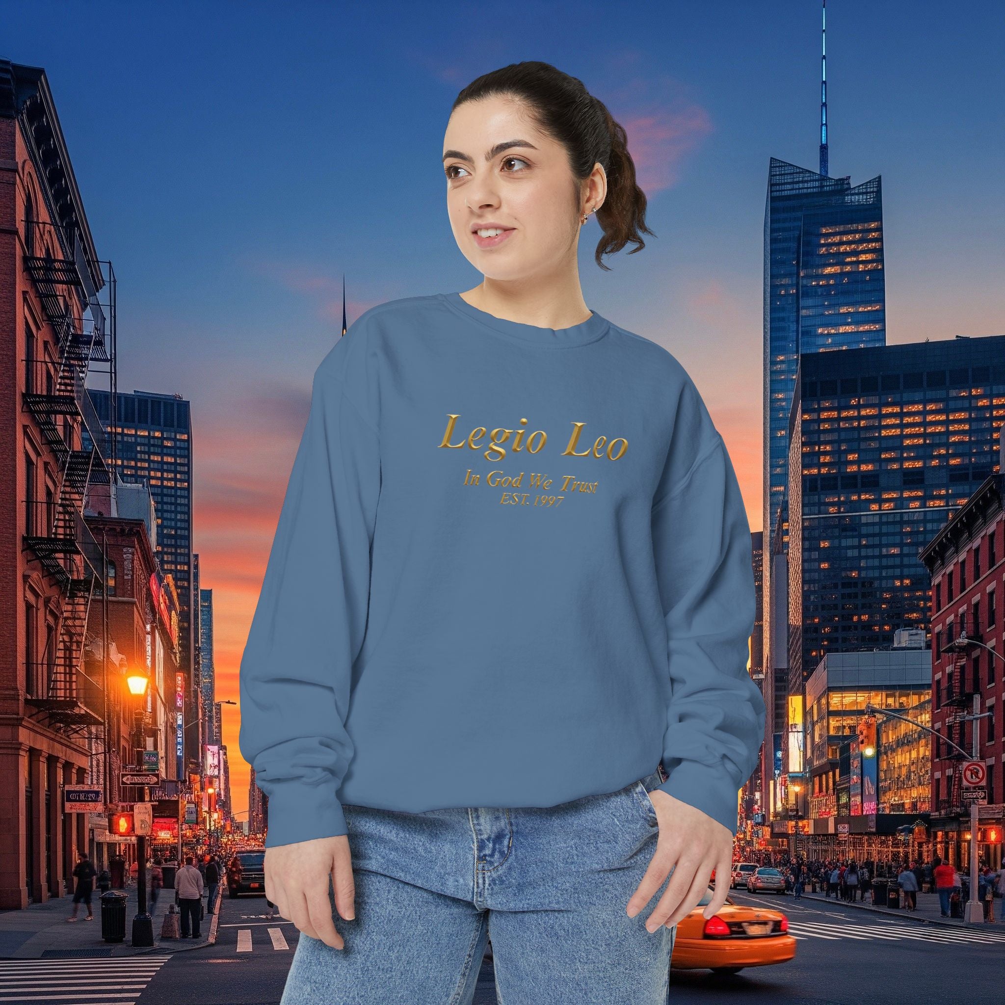 Legio Leo Sweatshirt – Minimal Gold Script Brothers 4 Life  Crewneck
