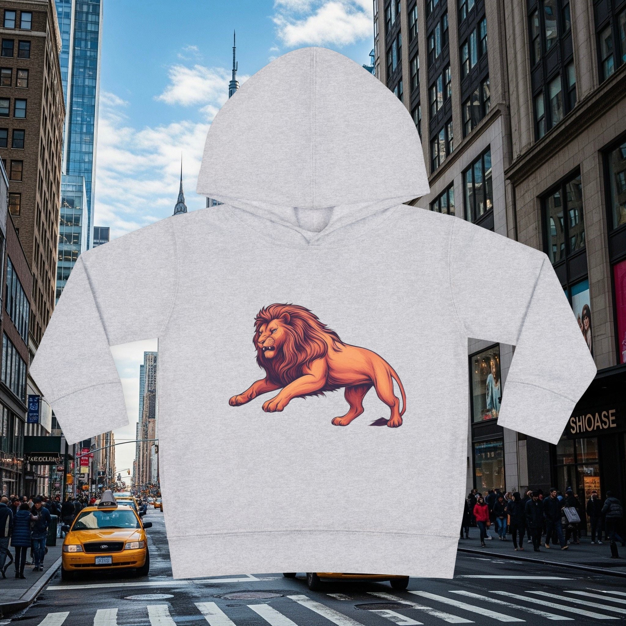 Legio Leo’s Toddler Pullover Fleece Hoodie (Grown Lion)