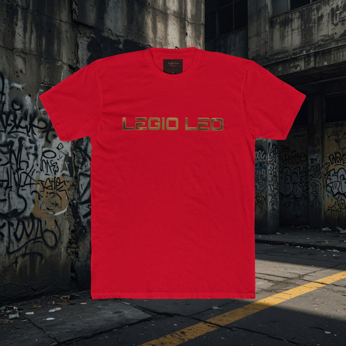 Legio Leo Graphic Tee — "In God We Trust" Back Print Cotton T-Shirt