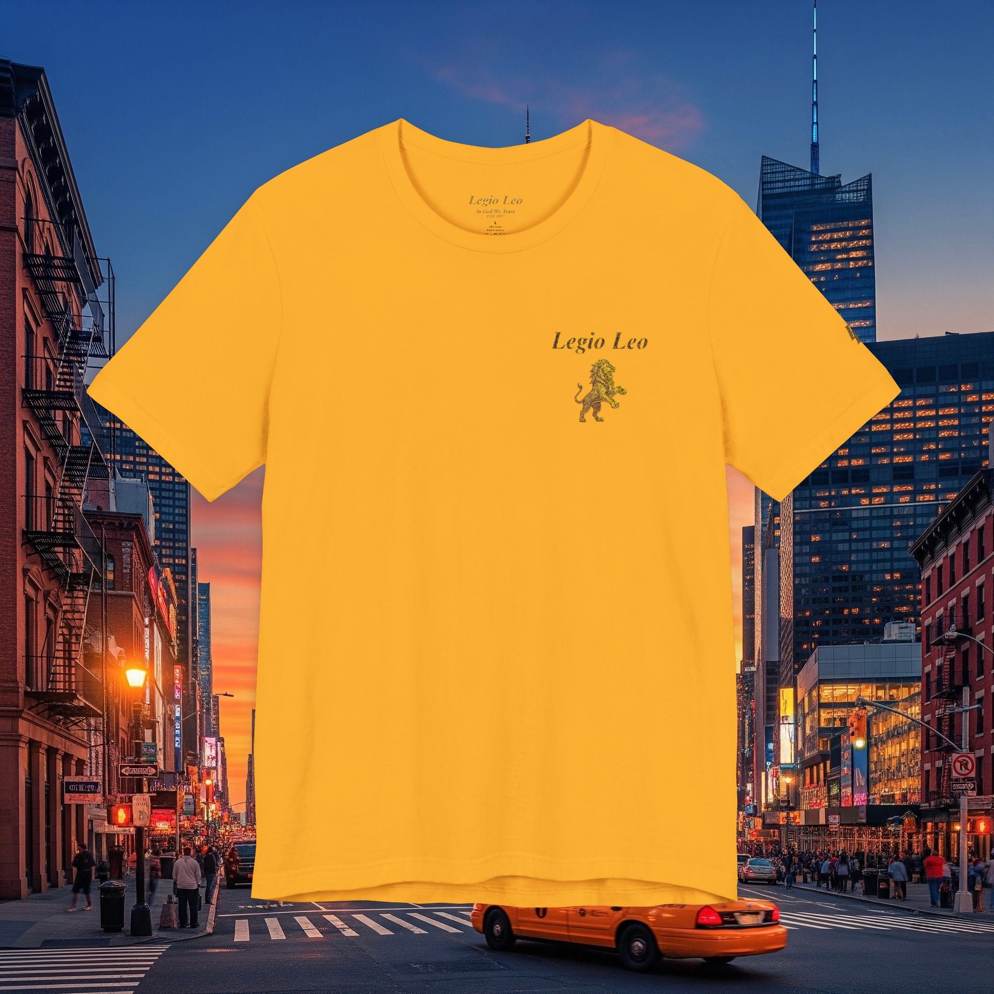 Legio Leo — Legio Leo & Golden Lion Embroidered Short Sleeve T-Shirt