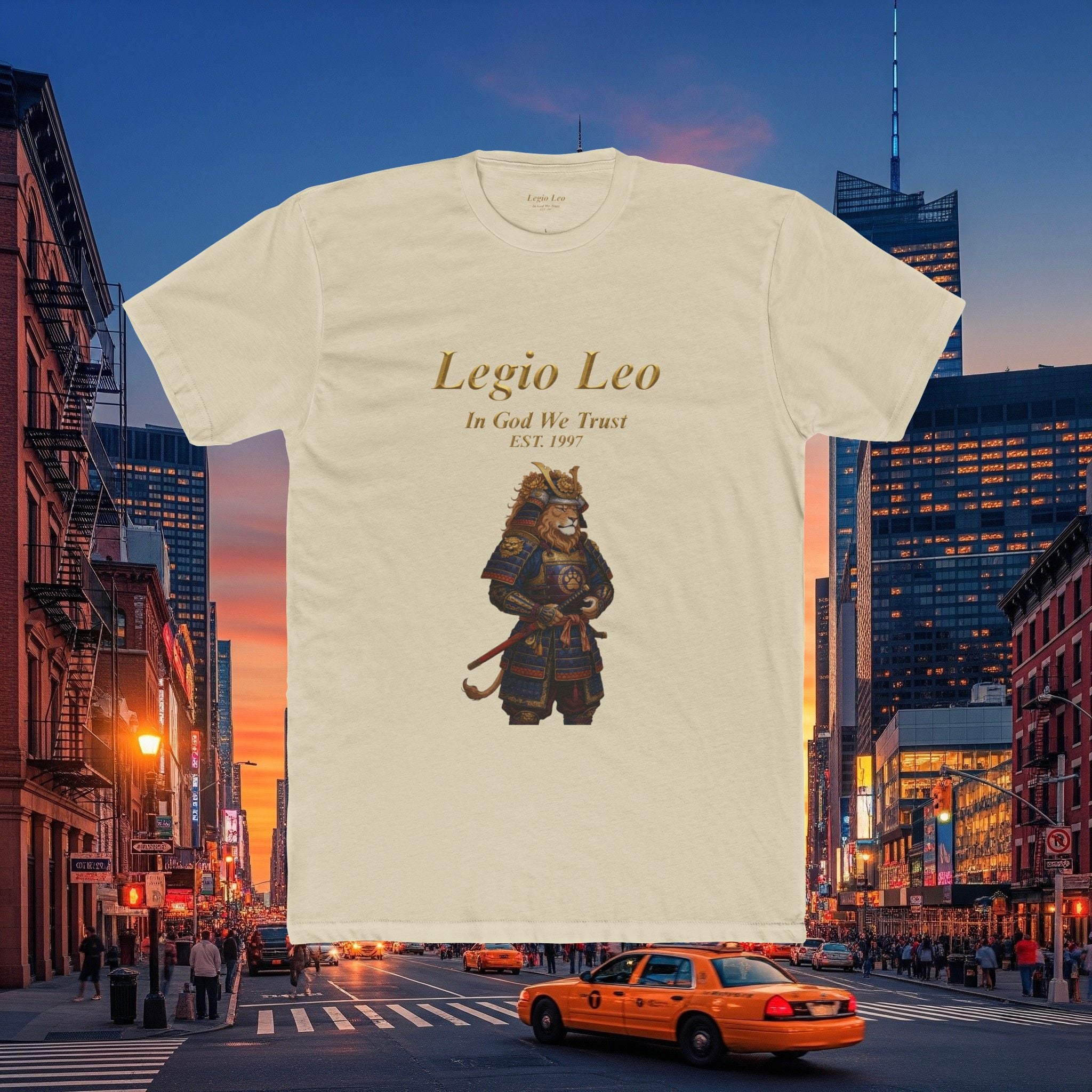 Legio Leo Warrior Cotton Crew Tee | Samurai Warrior Inspired Design
