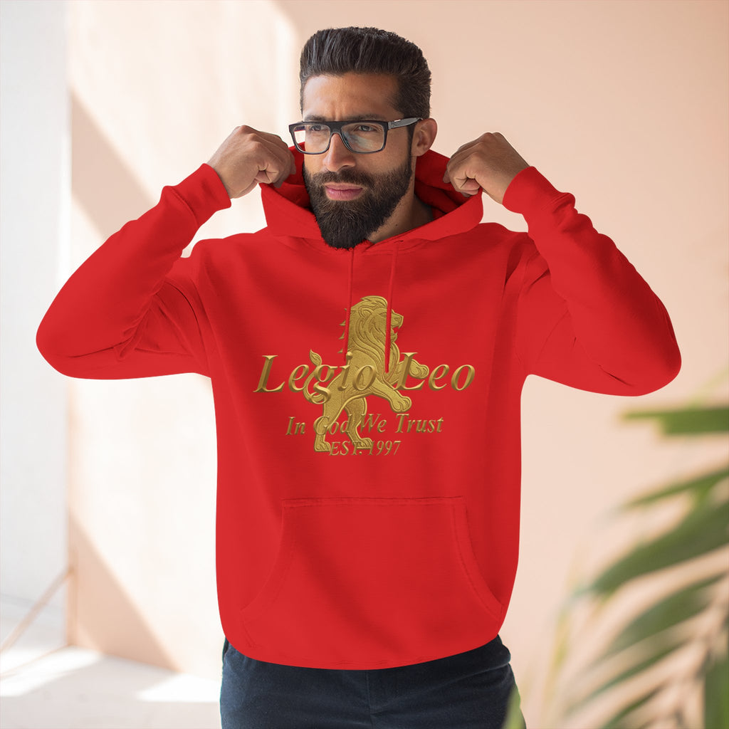 Legio Leo Golden Edition Fleece Hoodie – Minimal Gold Script Pullover