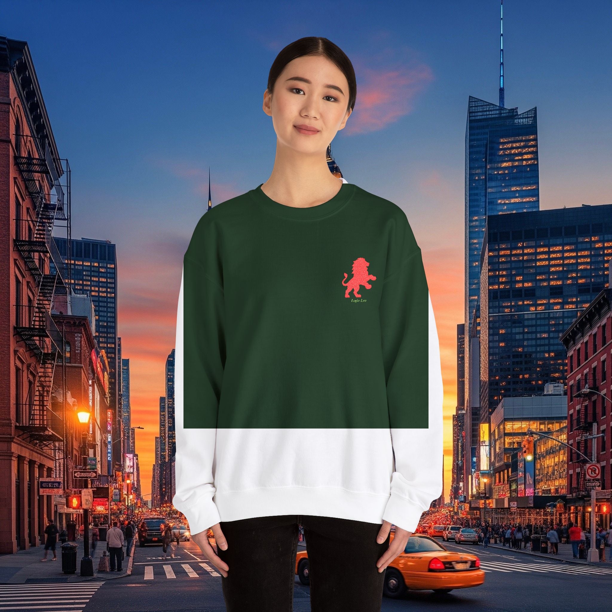 Legio Leo by DZ Royal Crewneck Sweatshirt | Mighty Lion Embroidered