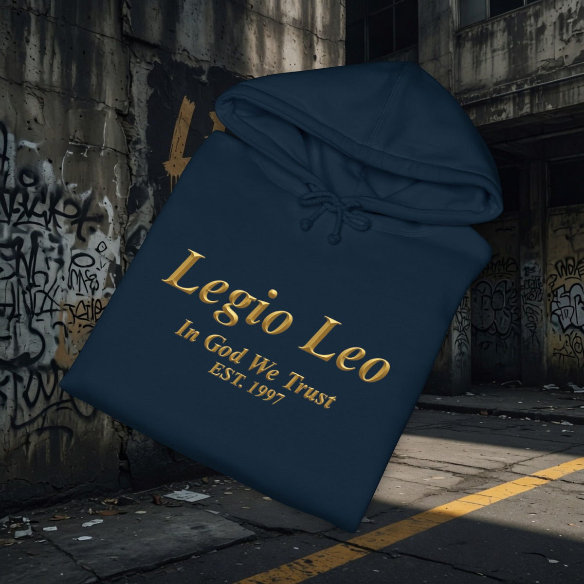 Legio Leo | In God We Trust | Unisex Heavyweight Hooded Sweatshirt