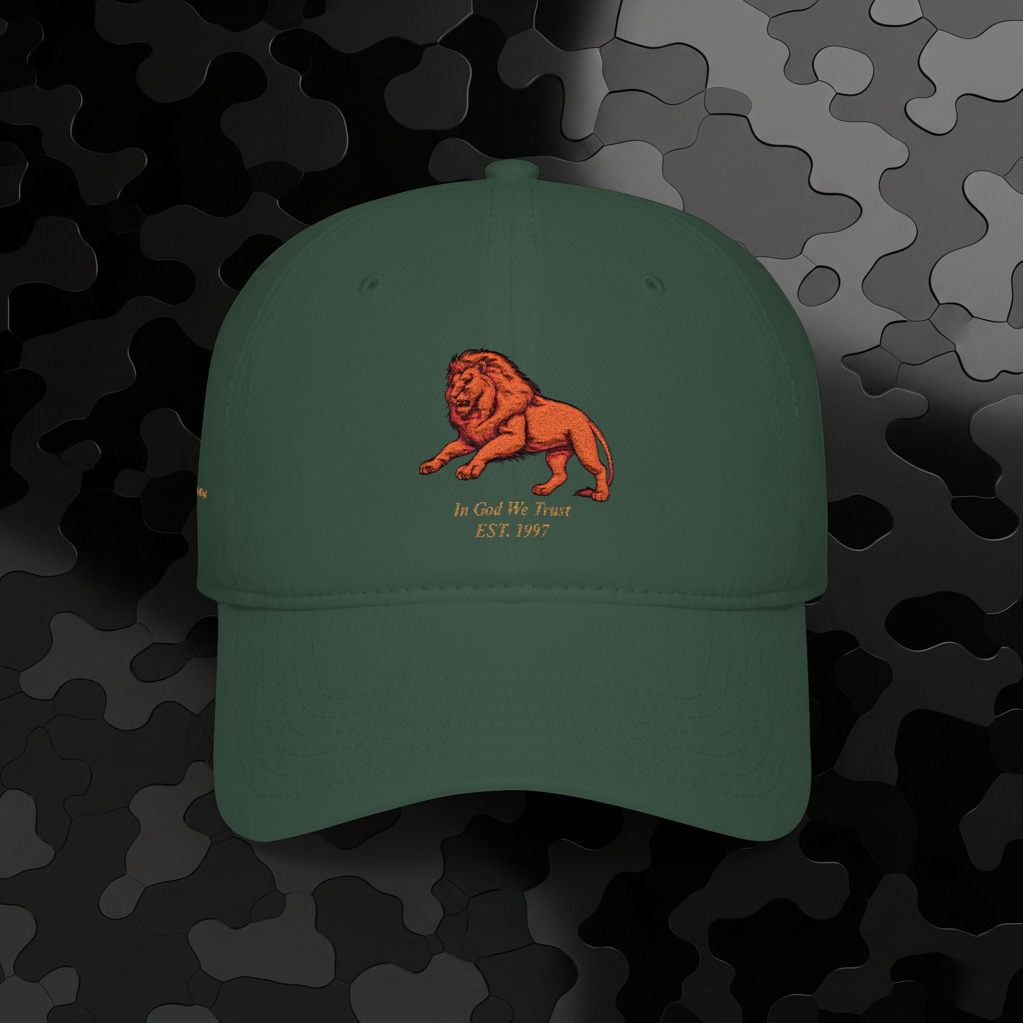 Low Profile Baseball Cap Original Mighty Lion Embroidery