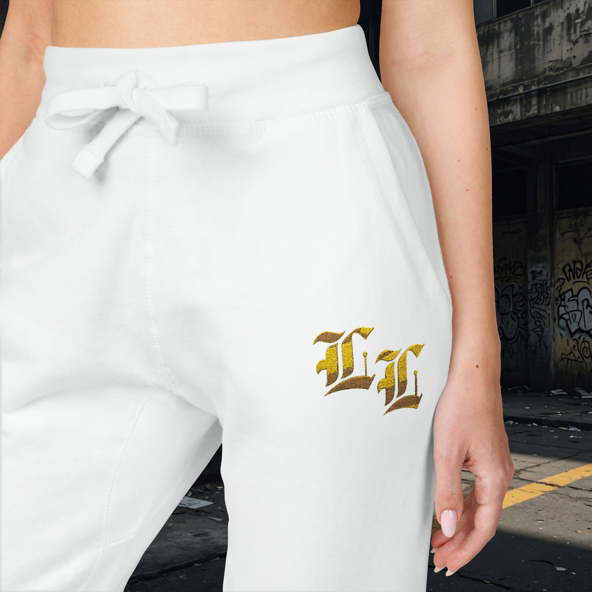 Legio Leo Embroidered Streetwear Fleece Sweatpants