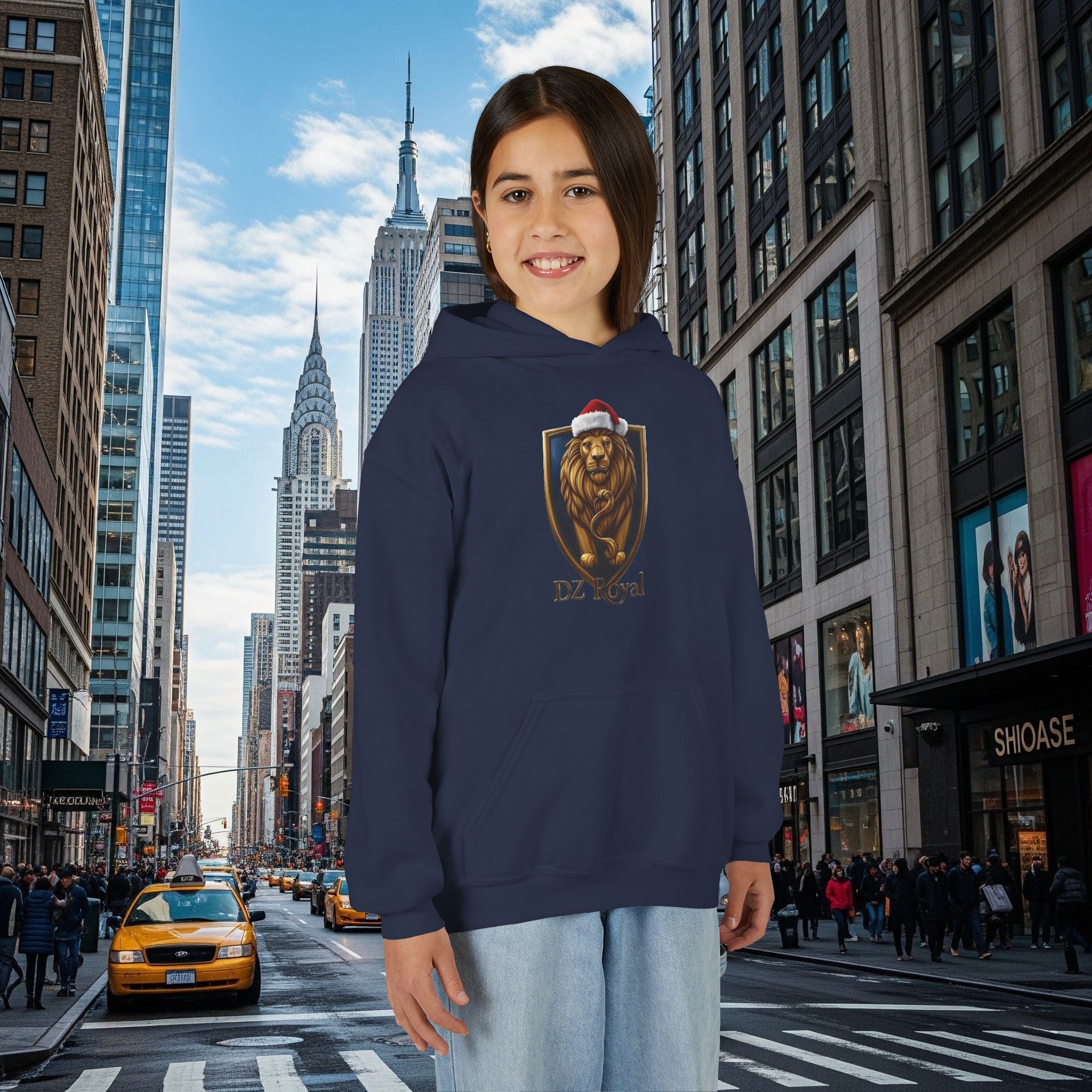 DZ Royal’s Christmas Youth Hoodie (Grown Lion)