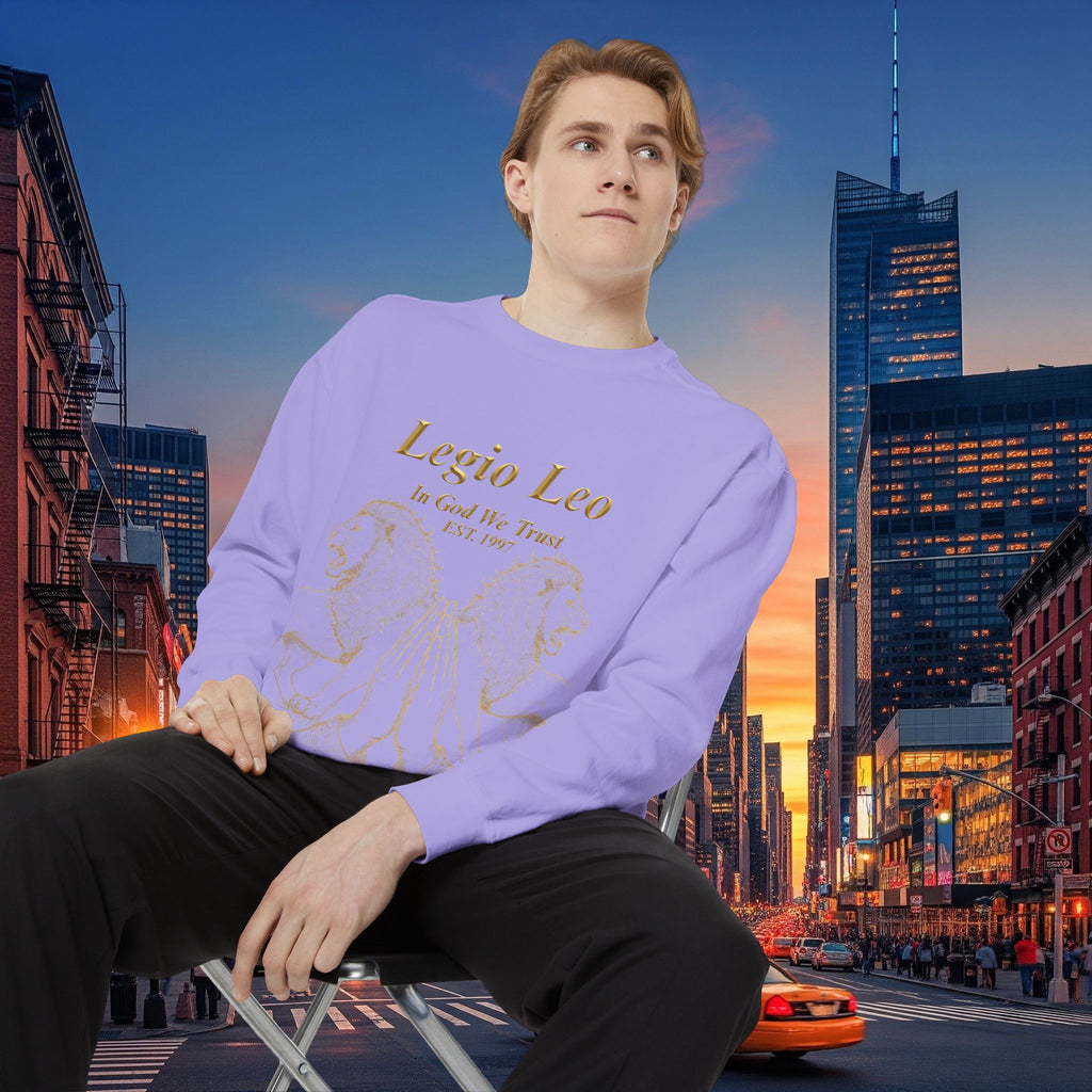 Legio Leo Sweatshirt – Minimal Gold Script Battle Ready Lions Crewneck