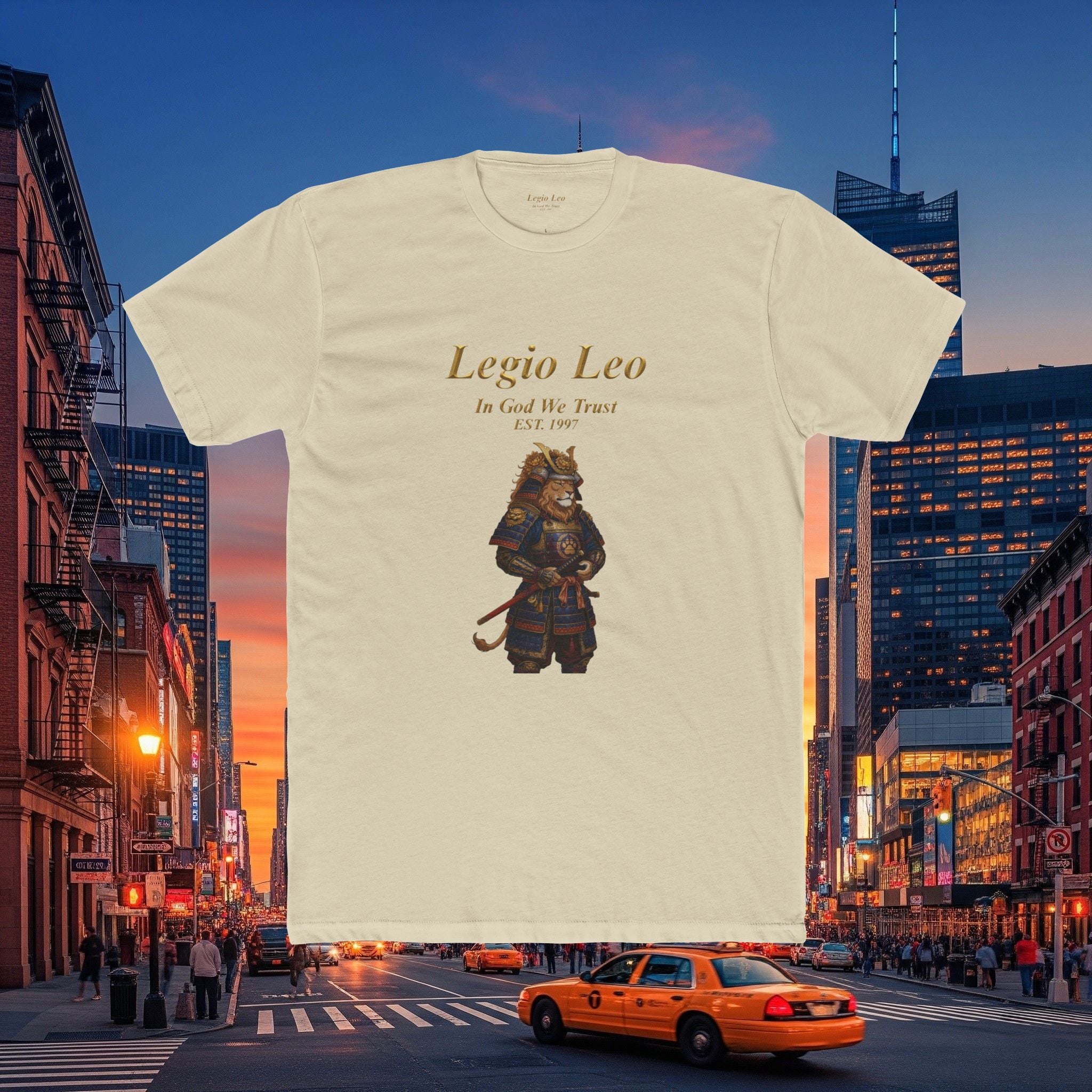 Legio Leo Warrior Cotton Crew Tee | Samurai Warrior Inspired Design