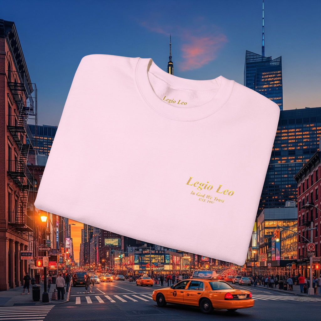 Legio Leo Crewneck Sweatshirt | In God We Trust Embroidery