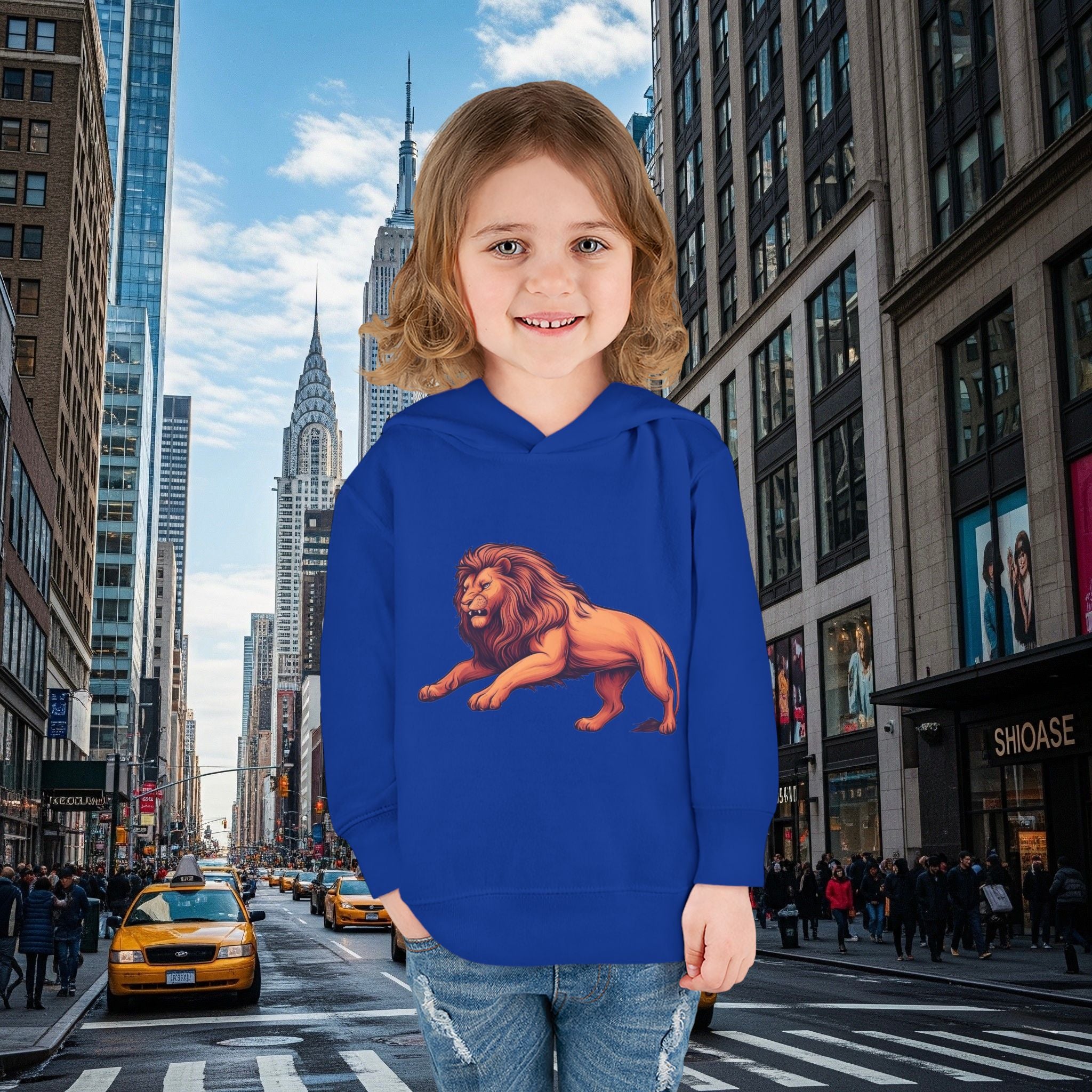 Legio Leo’s Toddler Pullover Fleece Hoodie (Grown Lion)