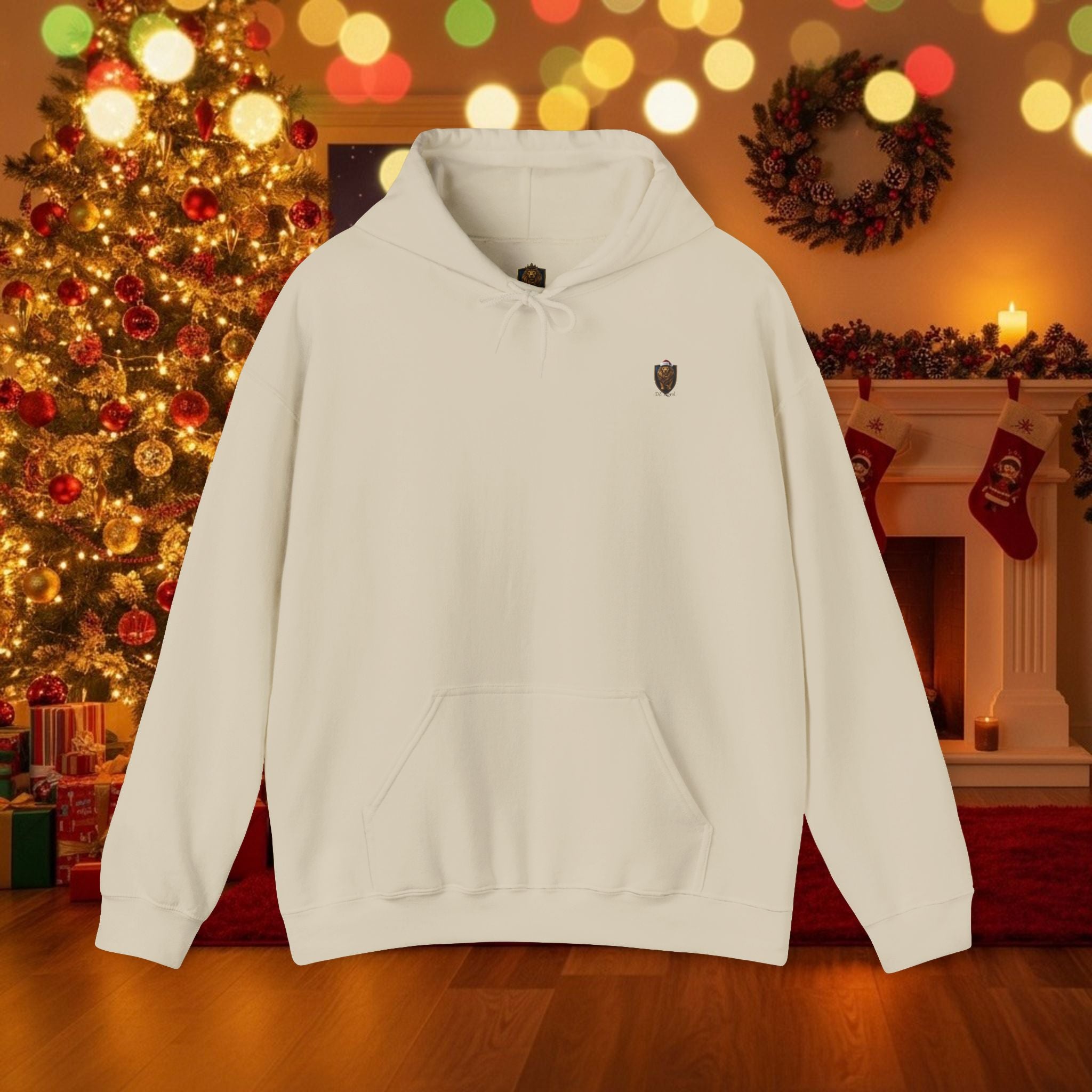 Christmas Holiday DZ Royal Cozy Unisex Hooded Sweatshirt